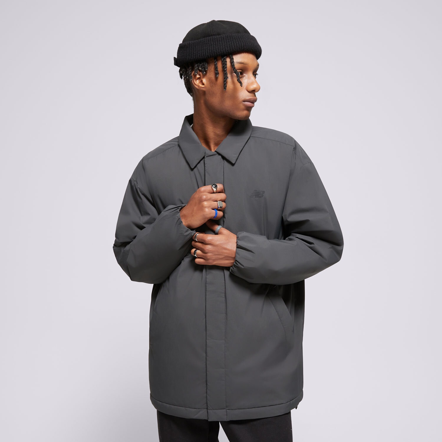 Herren Winterjacke NEW BALANCE JACKE COACHES JACKET MJ43504ACK Grau
