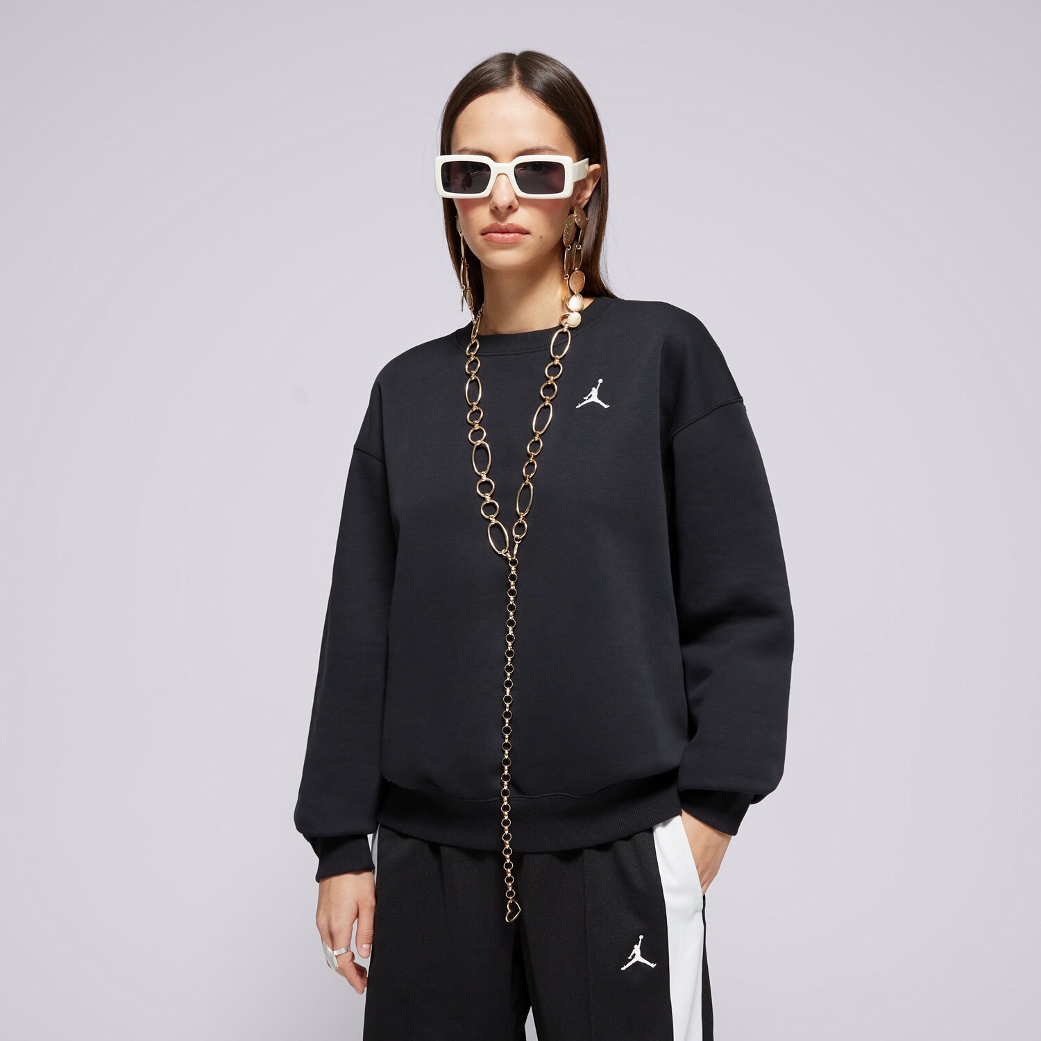 Damen JORDAN SWEATSHIRT W BRKLN FLC CREW 24 FV7074-010 Schwarz