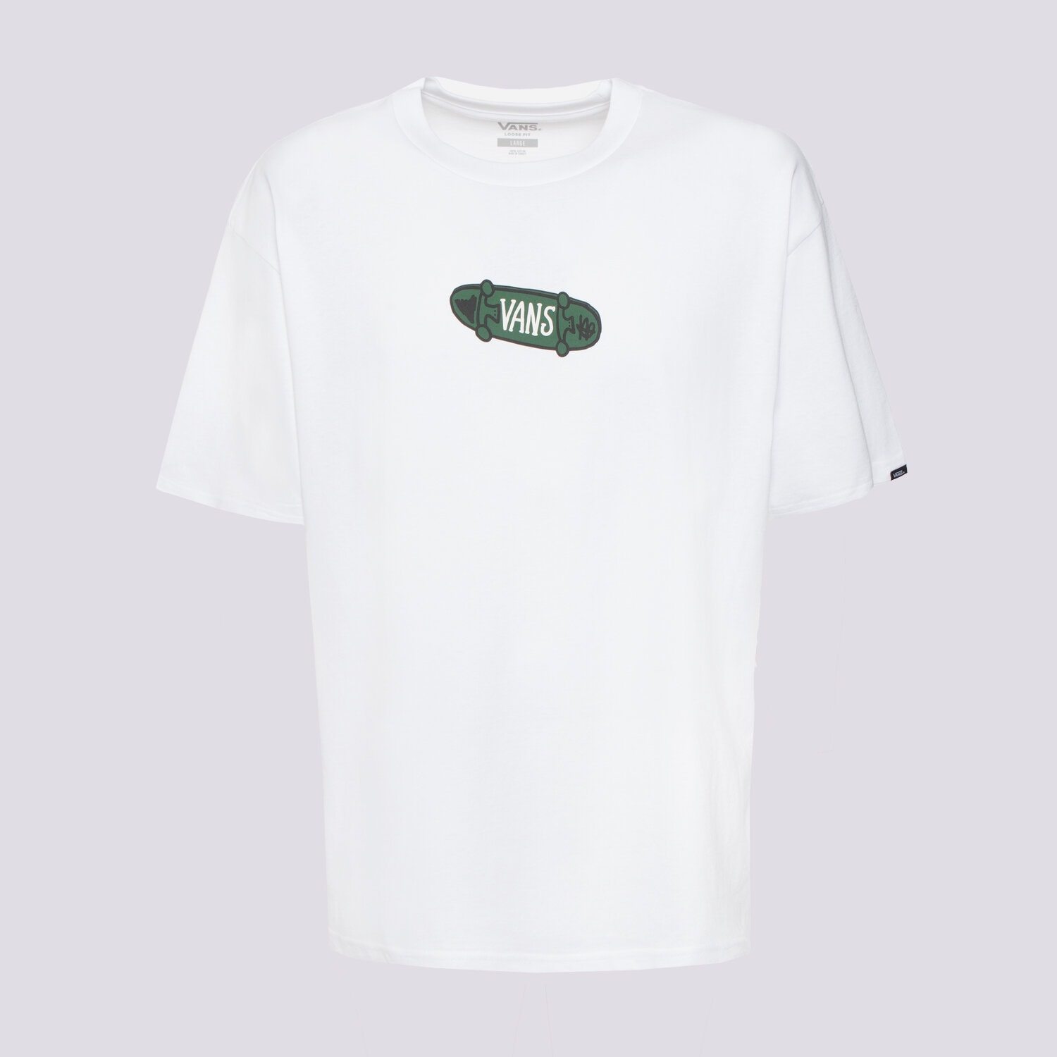 Herren T-Shirt VANS T-SHIRT SKATER LOOSE SS VN000KTZWHT Weiß