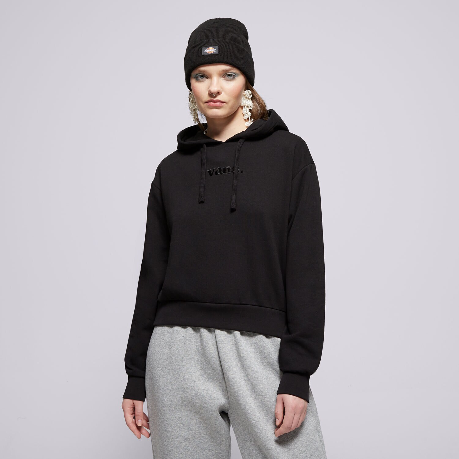 Damen VANS SWEATSHIRT Z KAPTUREM W ESSENTIAL FT RLX PO VN000JF6BLK Schwarz