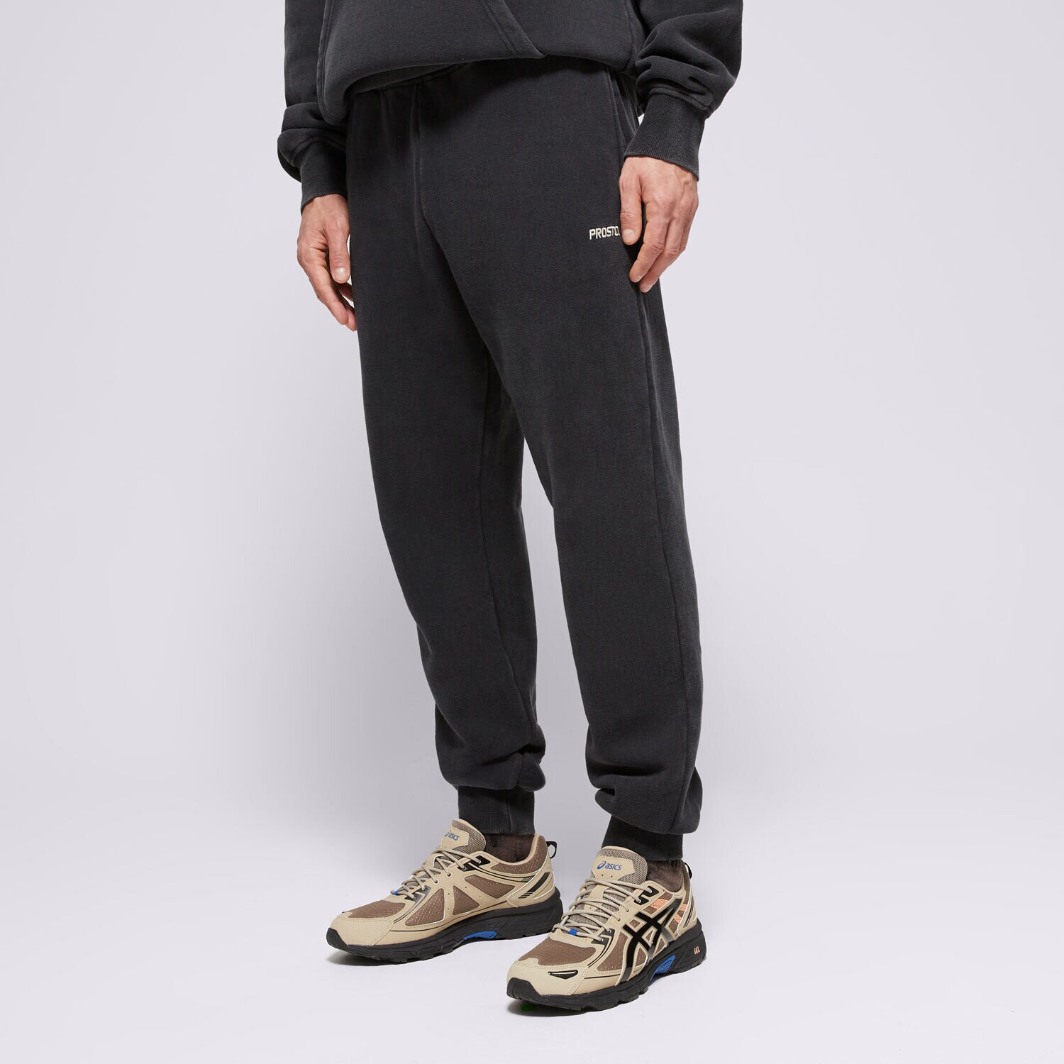 Herren Hosen PROSTO HOSE SWEATPANTS DARN WASHED BLACK KL242MPAN4031 Grau