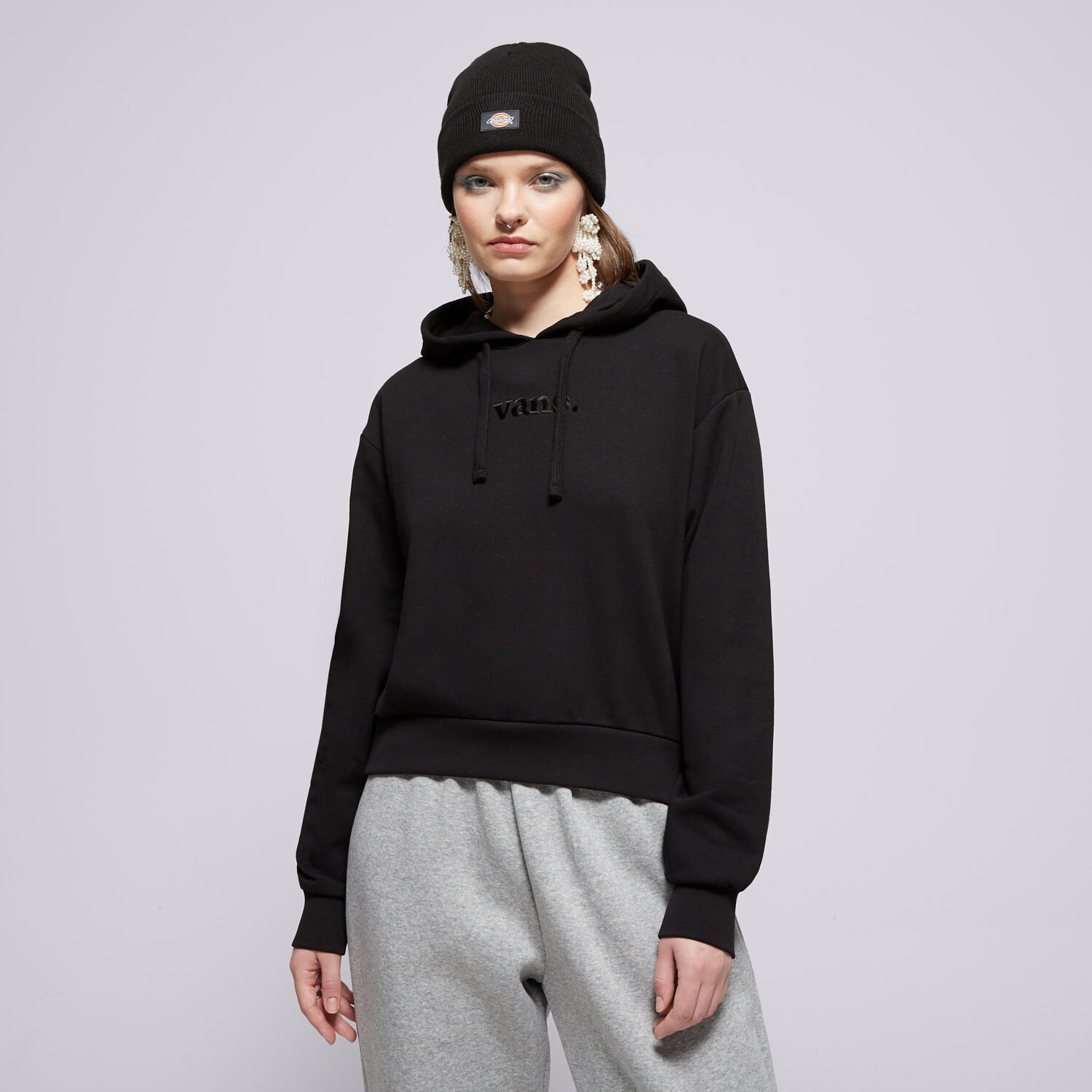 Damen VANS SWEATSHIRT Z KAPTUREM W ESSENTIAL FT RLX PO VN000JF6BLK Schwarz