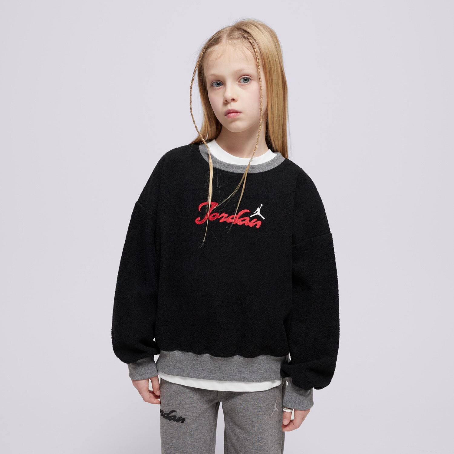 Kinder JORDAN SWEATSHIRT JDG META-ENCHANTMENT COZY CREW GIRL 45D519-023 Schwarz