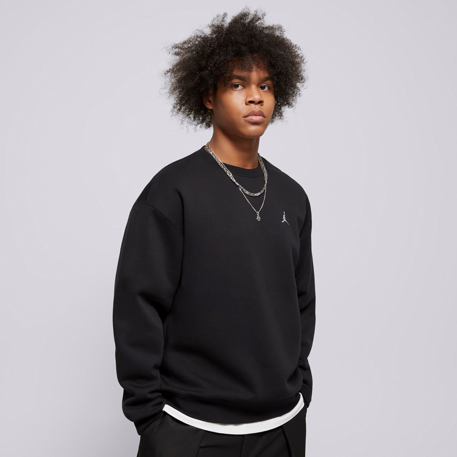 Herren JORDAN SWEATSHIRT M J BRKLN FLC CREW FV7293-010 Schwarz