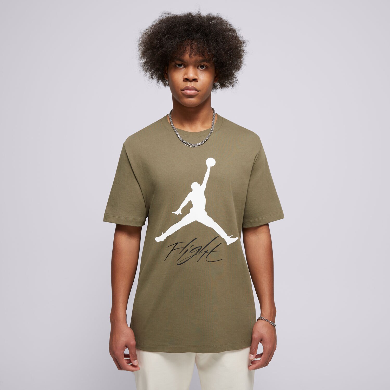 Herren T-Shirt JORDAN T-SHIRT JUMPMAN FLIGHT HBR TEE AO0664-222 Khaki