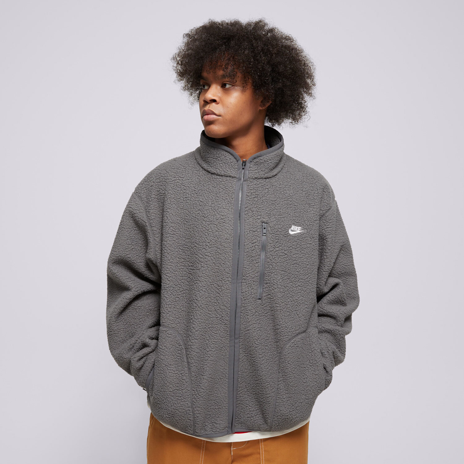 Herren NIKE FLEECESHIRT M NK CLUB SSNL WINTER JKT FZ0888-068 Grau