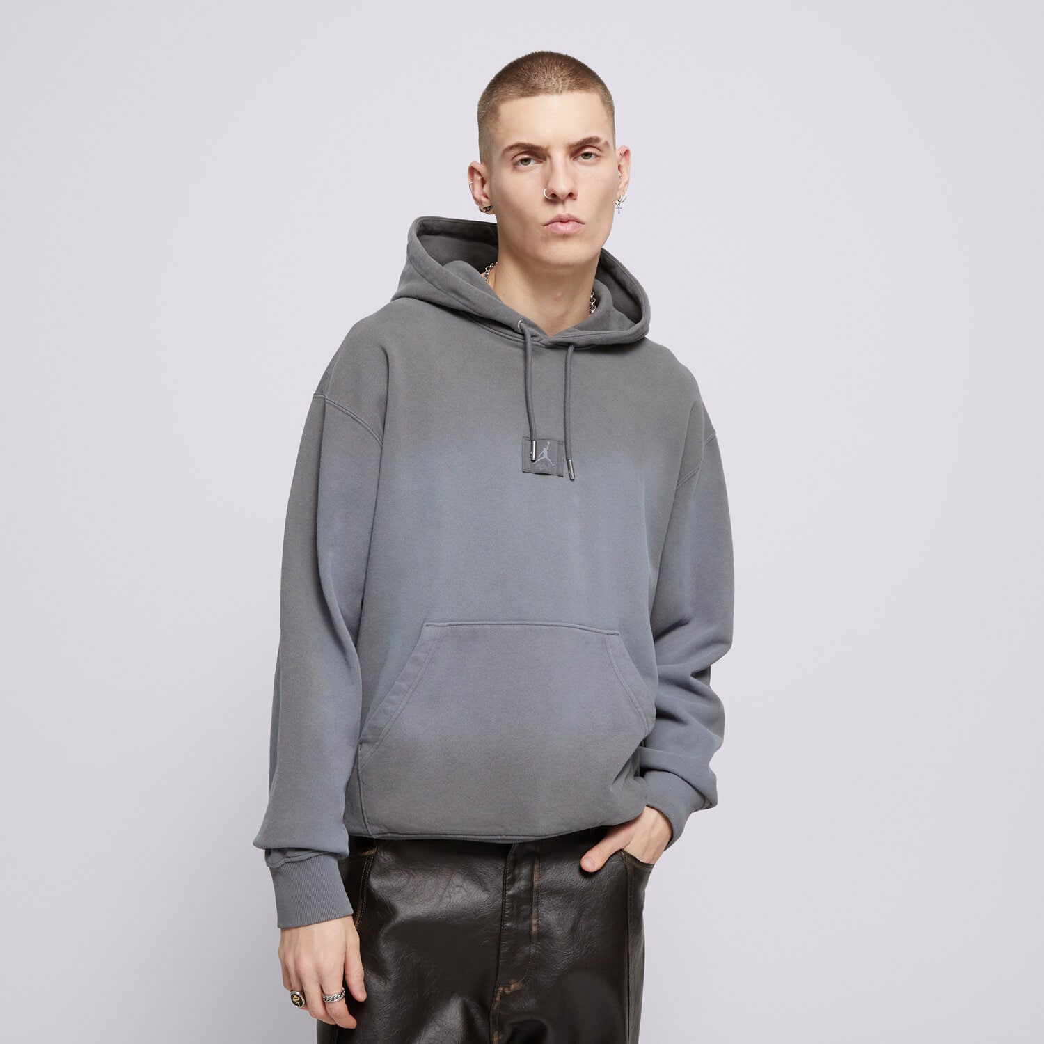 Herren JORDAN HOODIE M J FLIGHT WASH FLC PO FV7249-068 Grau