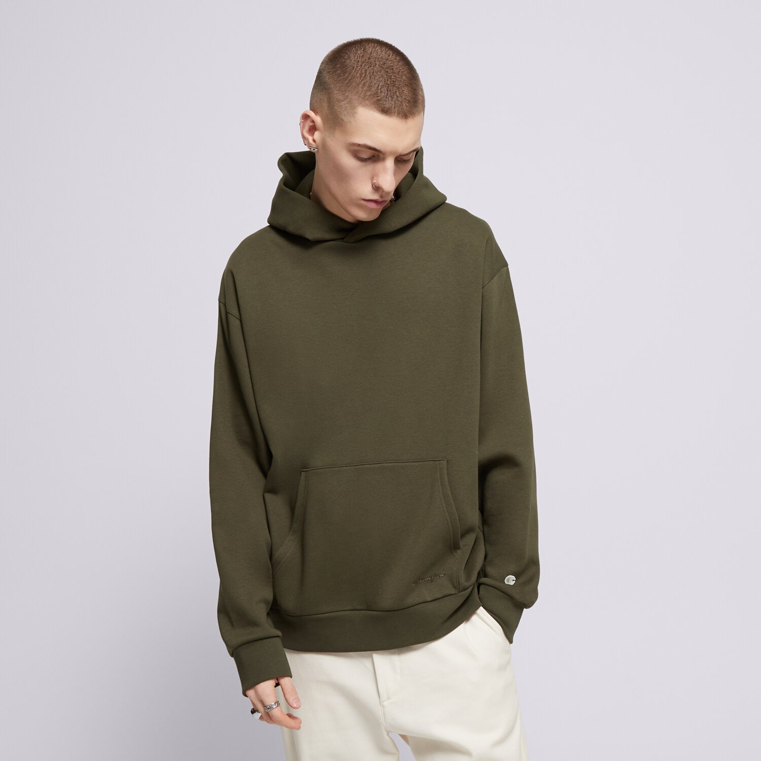 Herren CHAMPION HOODIE HOODED SWEATSHIRT 220423GS508 Khaki