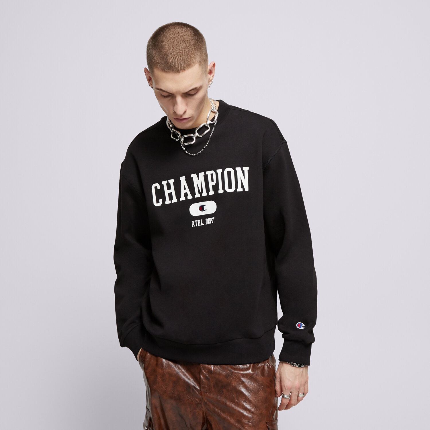 Herren CHAMPION SWEATSHIRT CREWNECK SWEATSHIRT 220431KK001 Schwarz