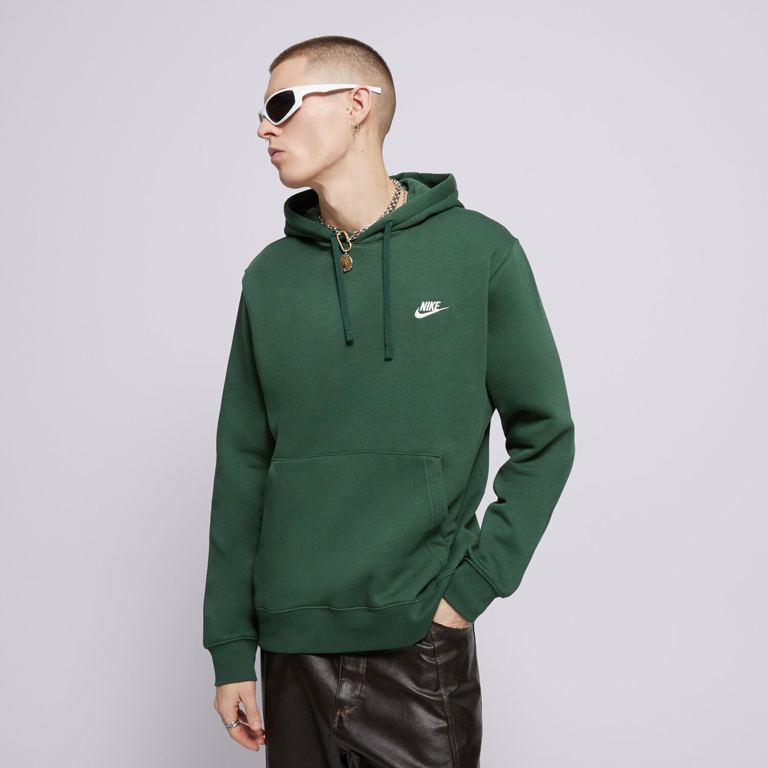 Herren NIKE HOODIE M NSW CLUB HOODIE PO BB BV2654-323 Grün