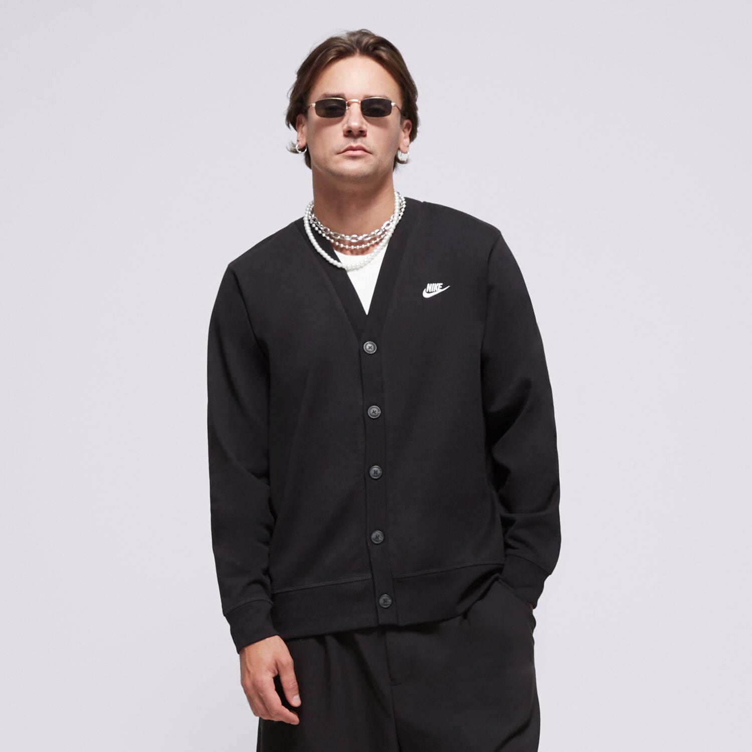 Herren NIKE PULLOVER M NK CLUB FAIRWAY CARDIGAN FN3898-010 Schwarz
