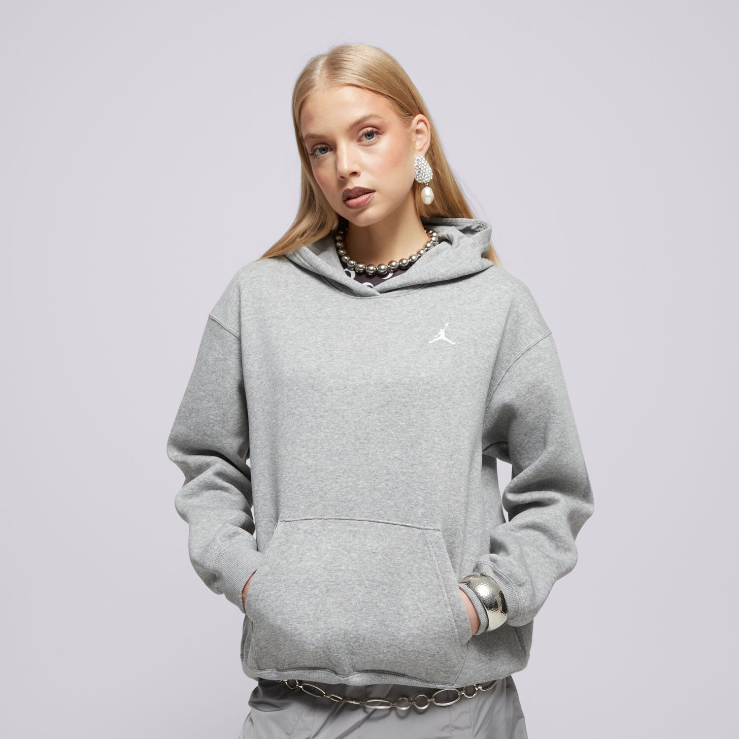 Damen JORDAN HOODIE W J BRKLN FLC PO 24 FV7071-063 Grau