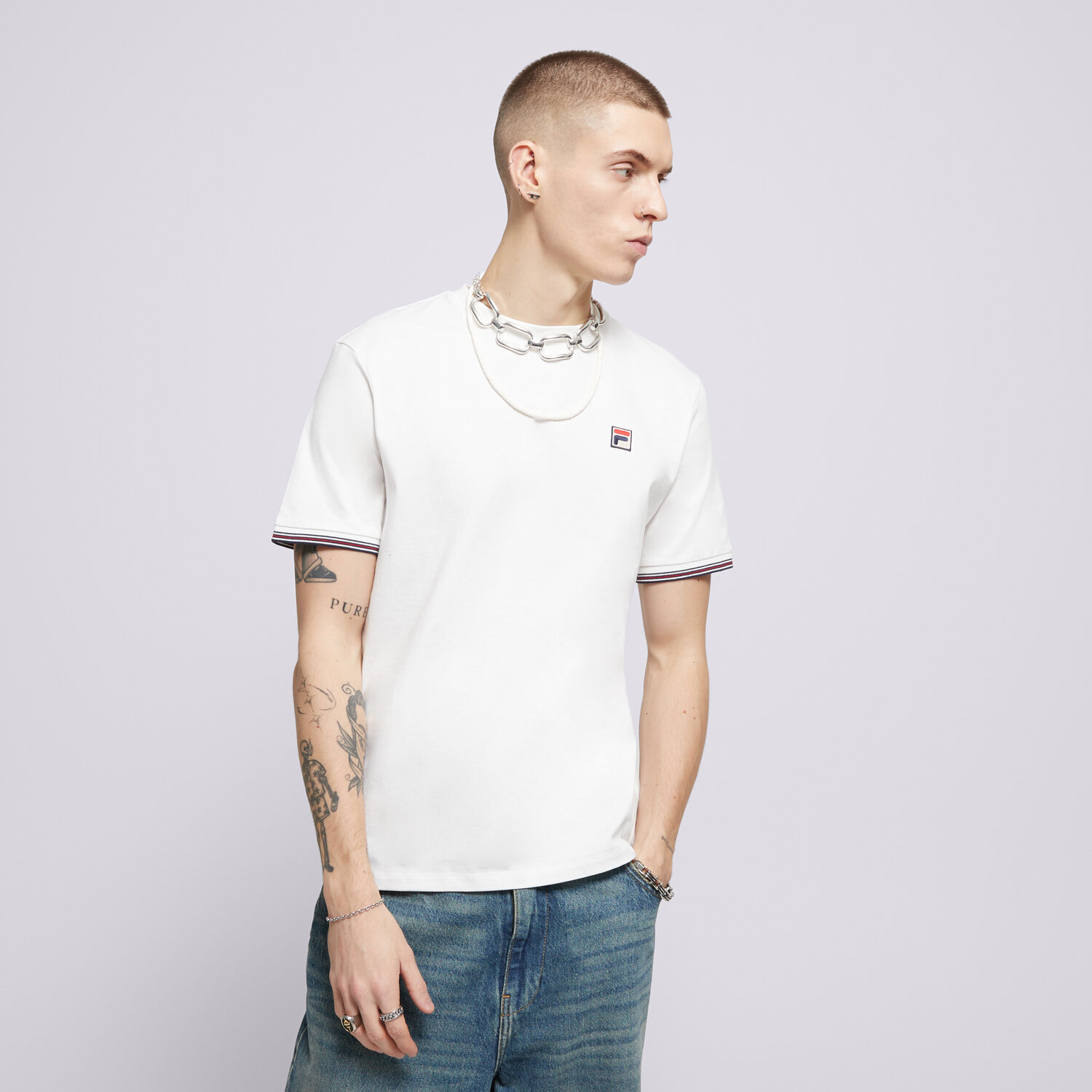 Herren T-Shirt FILA T-SHIRT CALEB FW24MH036100 Weiß