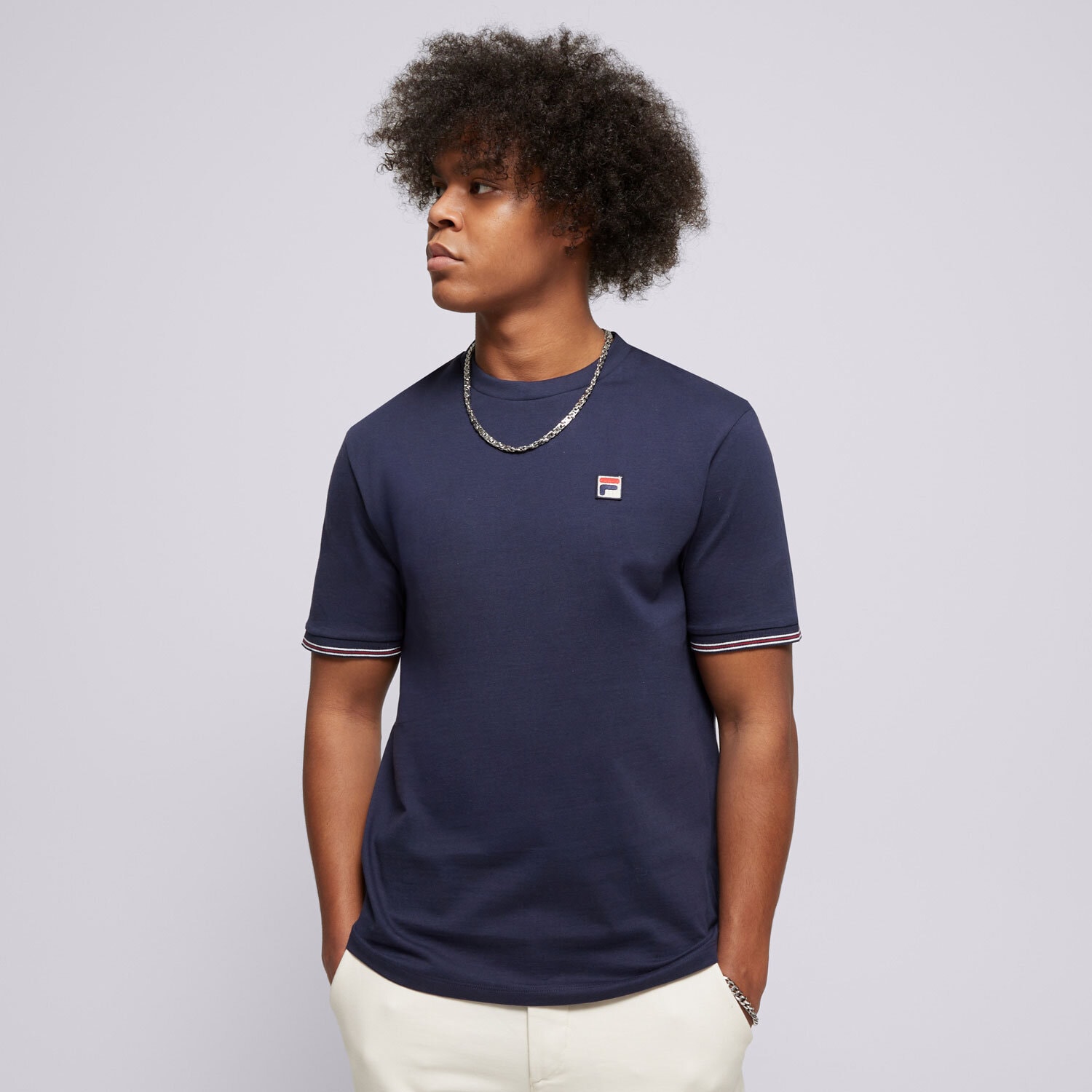 Herren T-Shirt FILA T-SHIRT CALEB FW24MH036410 Dunkelblau