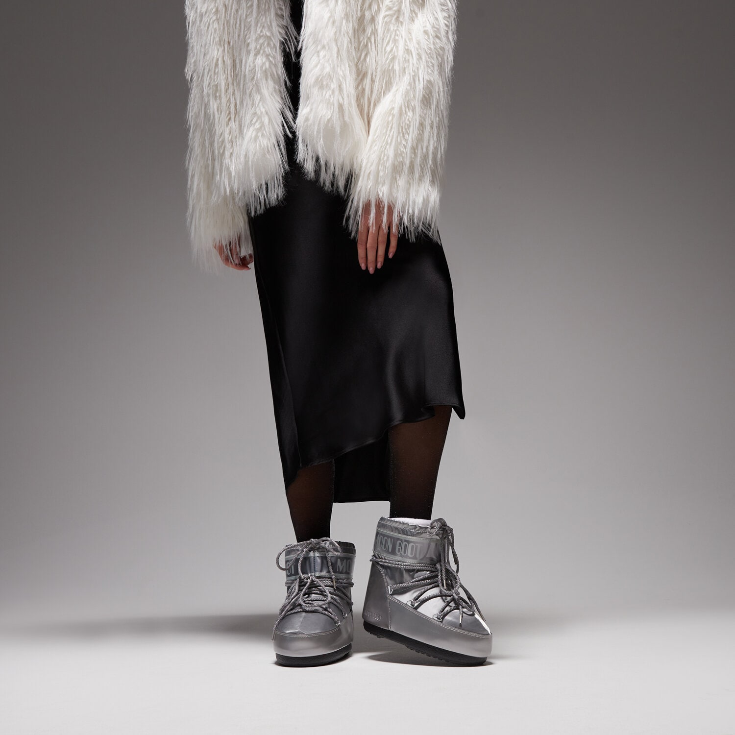 Moon Boot Botines Planos Mujer - Plata — photo 2