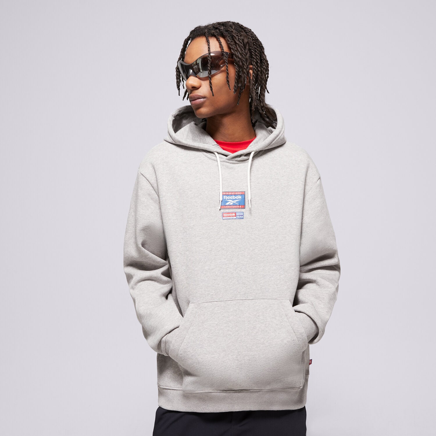 Herren REEBOK HOODIE RI BADGE 100205447 Grau