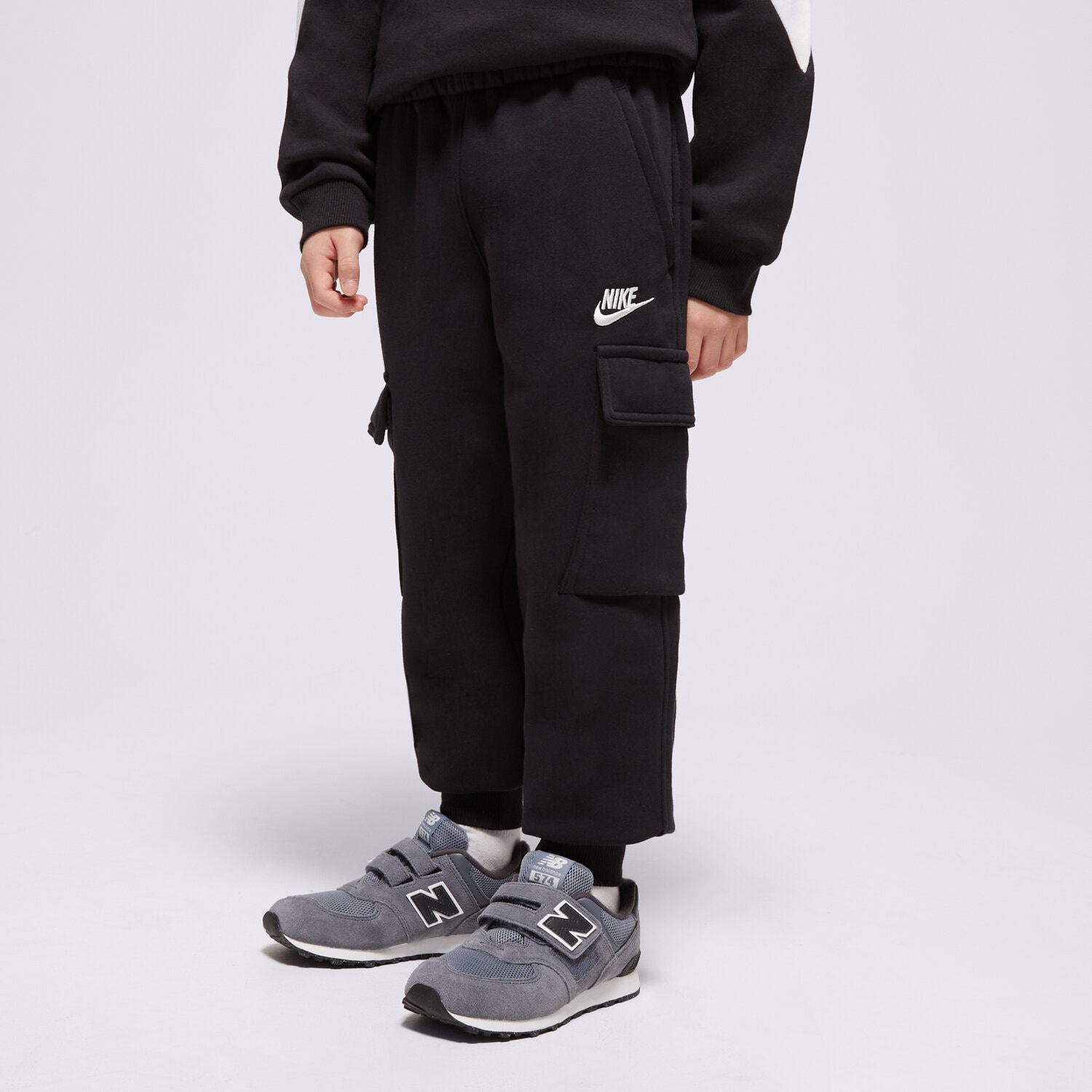 Kinder Hosen NIKE HOSE K NSW CLUB FLC CRGO PNT LBR BOY FD3012-010 Schwarz