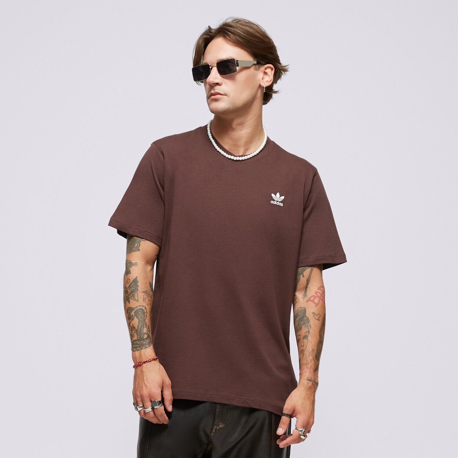 Herren T-Shirt ADIDAS T-SHIRT ESS TEE IZ2100 Braun