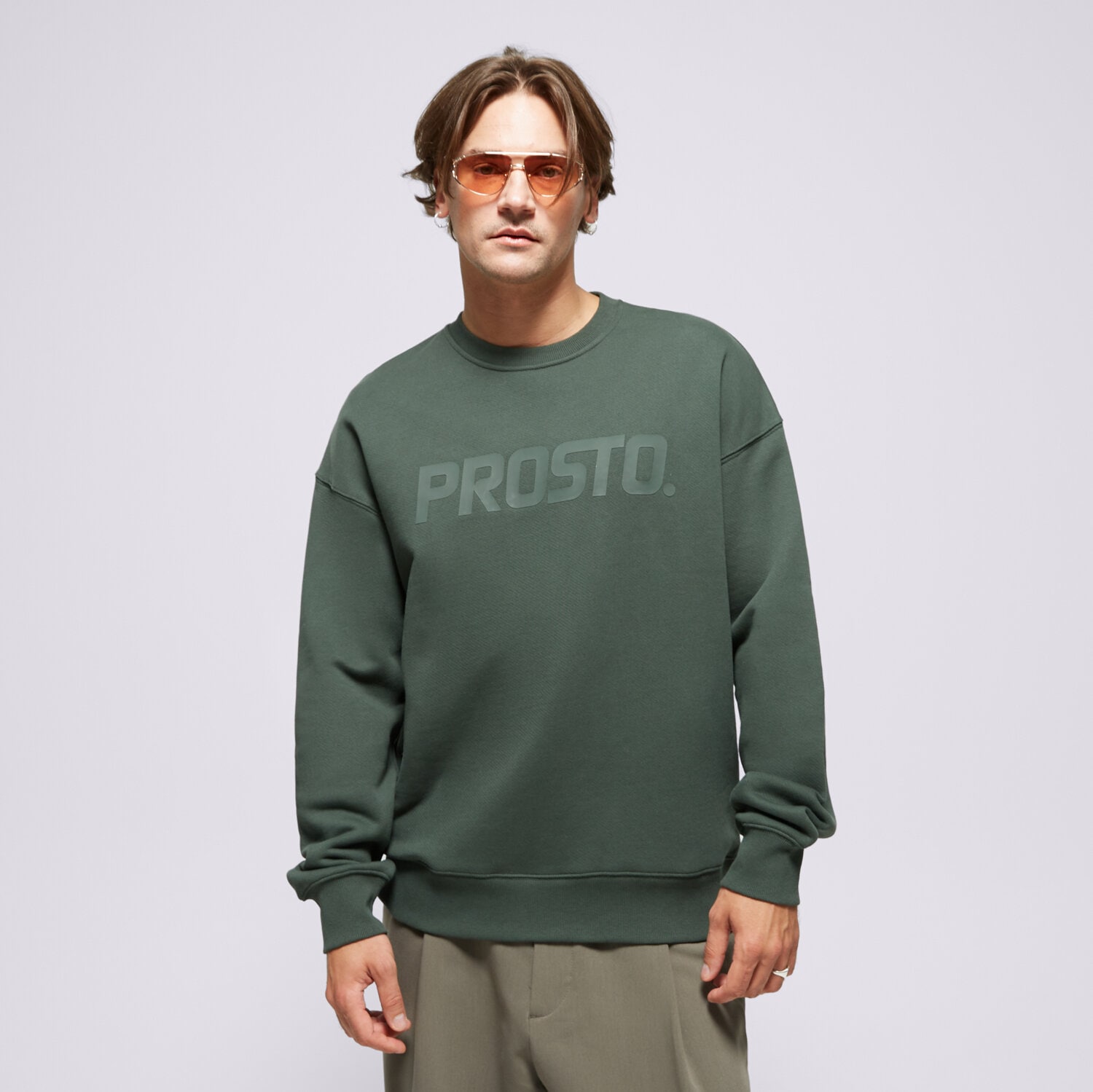 Herren PROSTO SWEATSHIRT CREWNECK ZEDS DARK GREEN KL242MSWE1051 Grün