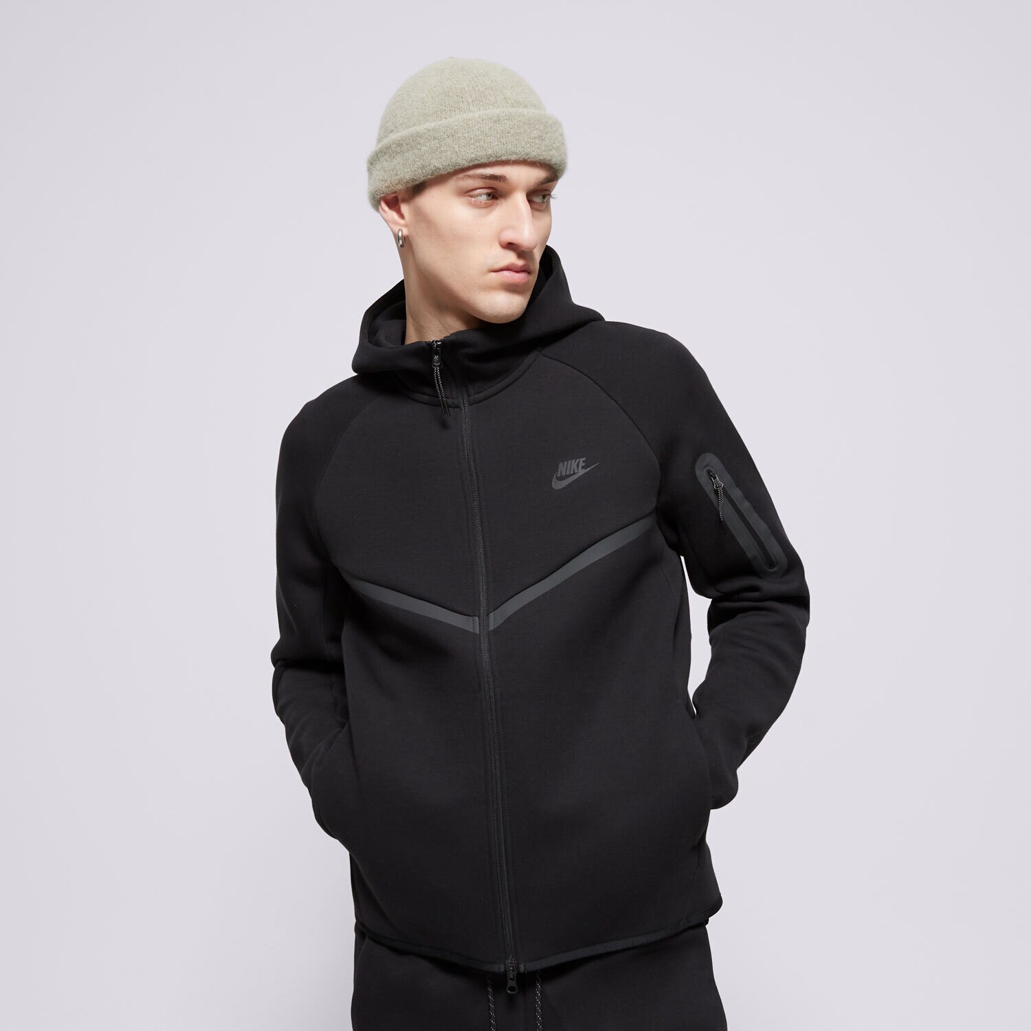Herren NIKE HOODIE M NK TCH FLC FZ WR HOODIE HV0949-010 Schwarz