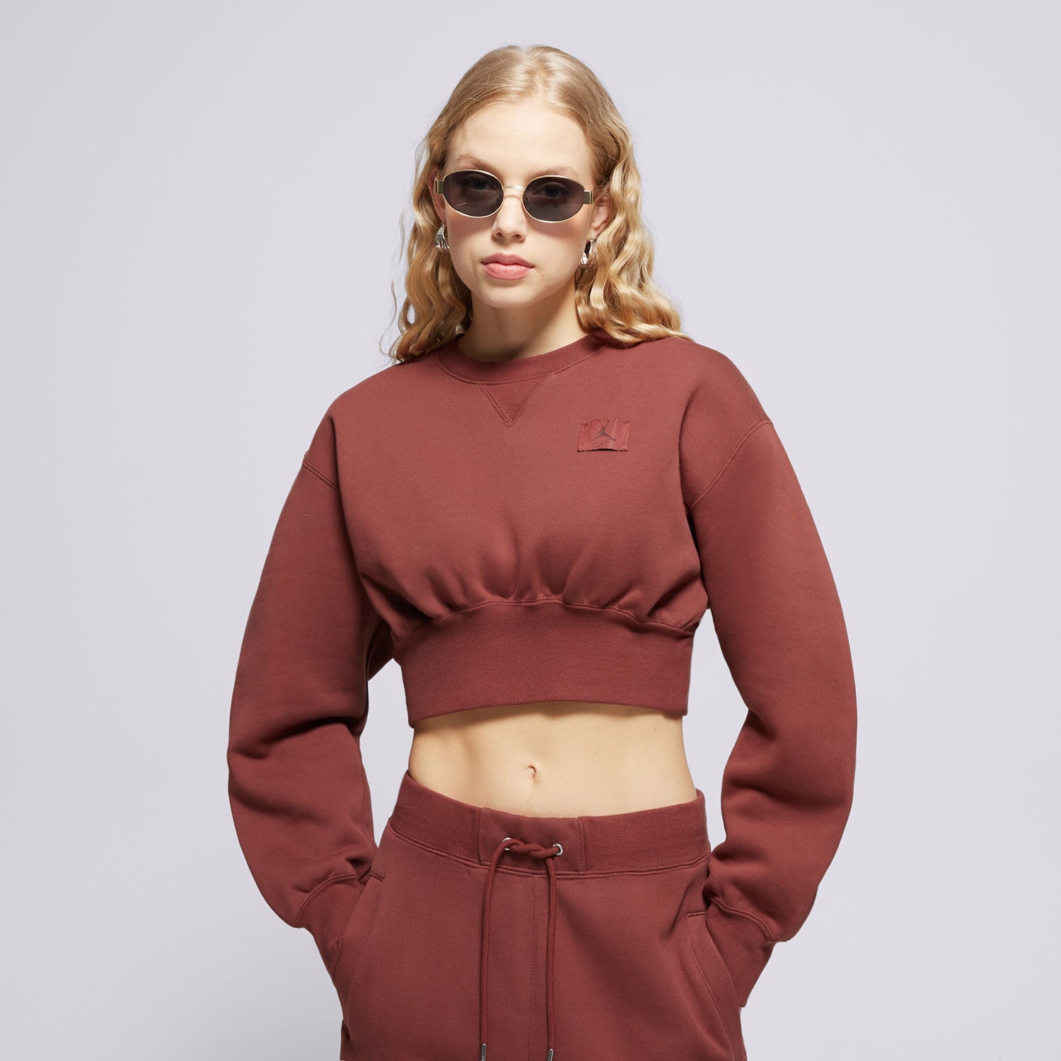 Damen JORDAN SWEATSHIRT FLT FLC NOV TOP 24 FV7152-231 Braun