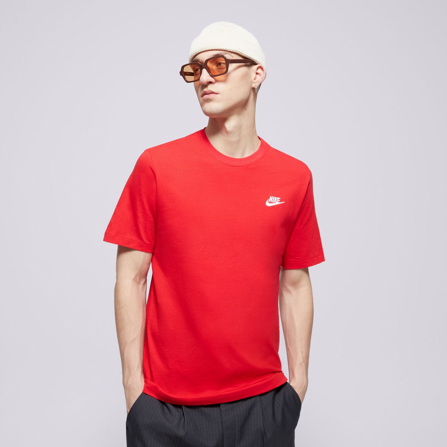 Herren T-Shirt NIKE SPORTSWEAR CLUB T-SHIRT AR4997-657 Rot