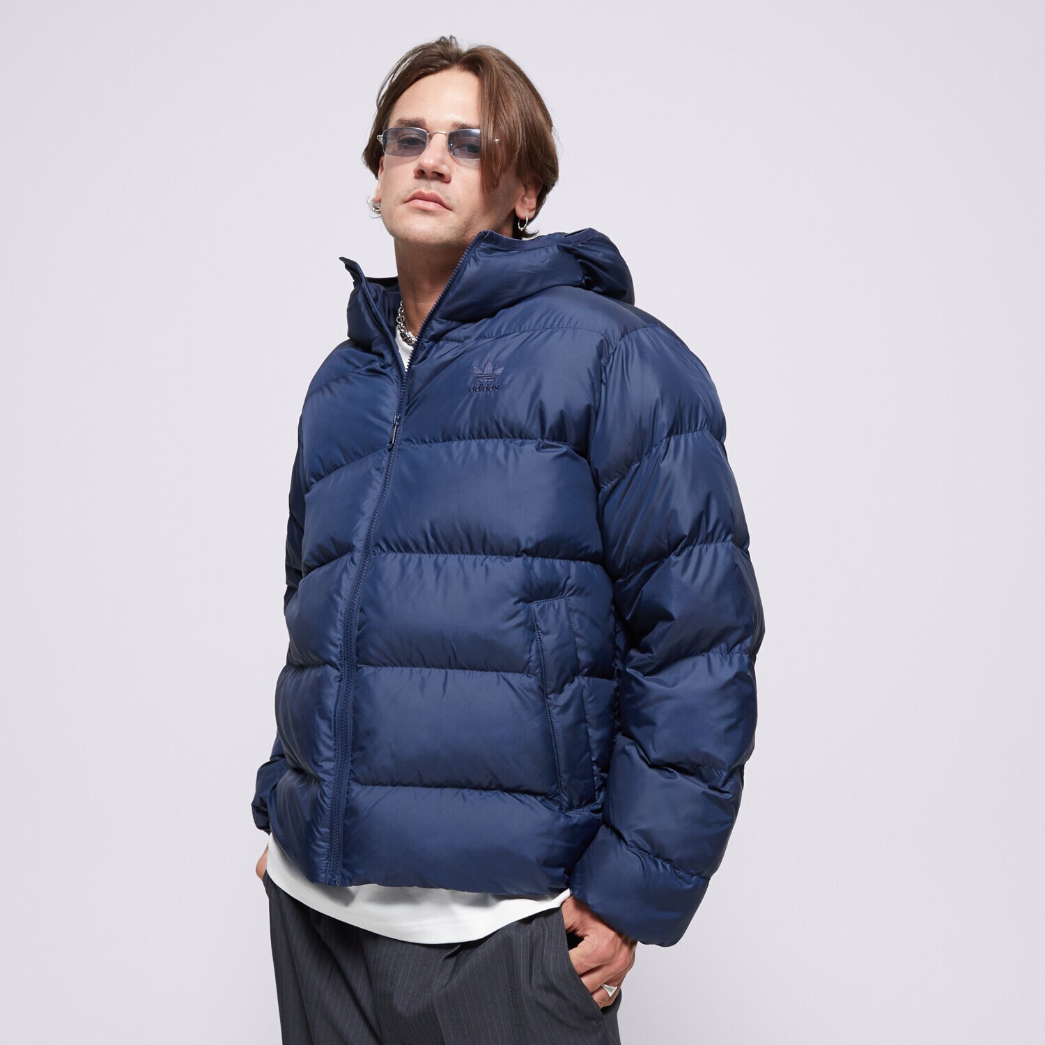 Herren Winterjacke ADIDAS JACKE WINTER COMMERCIAL PUFF IY3397 Dunkelblau