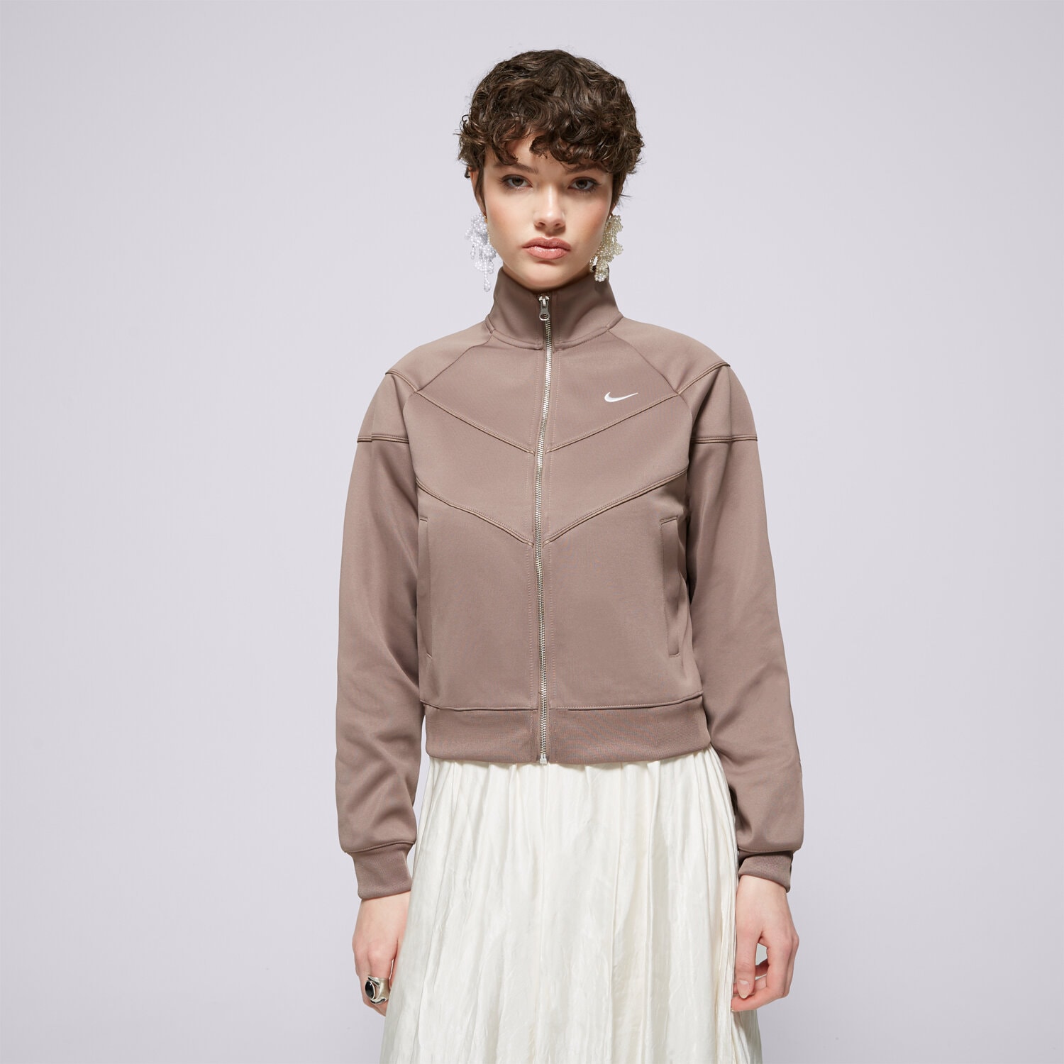 Damen NIKE SWEATSHIRT W NSW NK WR POLY KNIT HJ0975-233 Braun