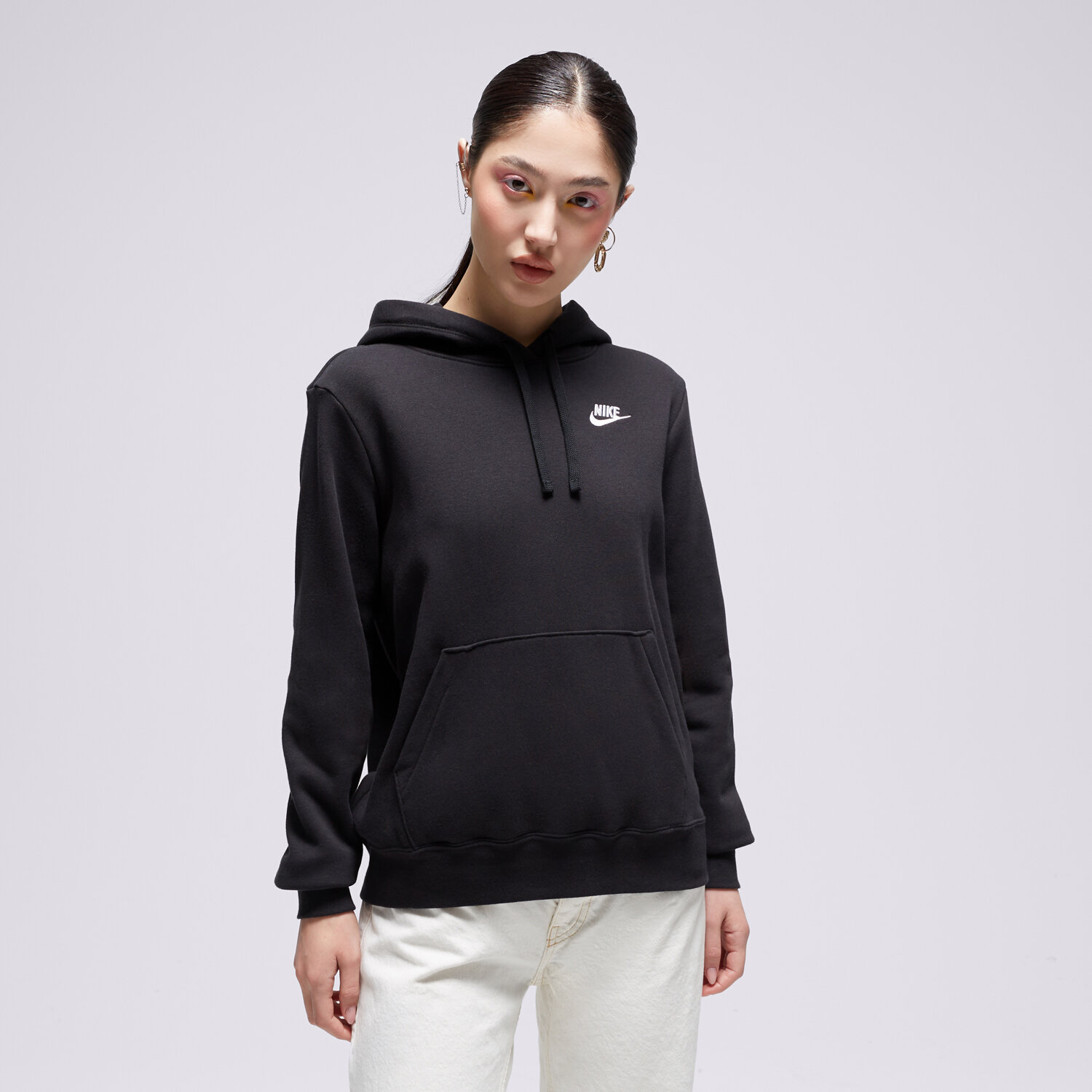 Damen NIKE HOODIE W NSW CLUB FLC PO HDY STD DQ5793-010 Schwarz