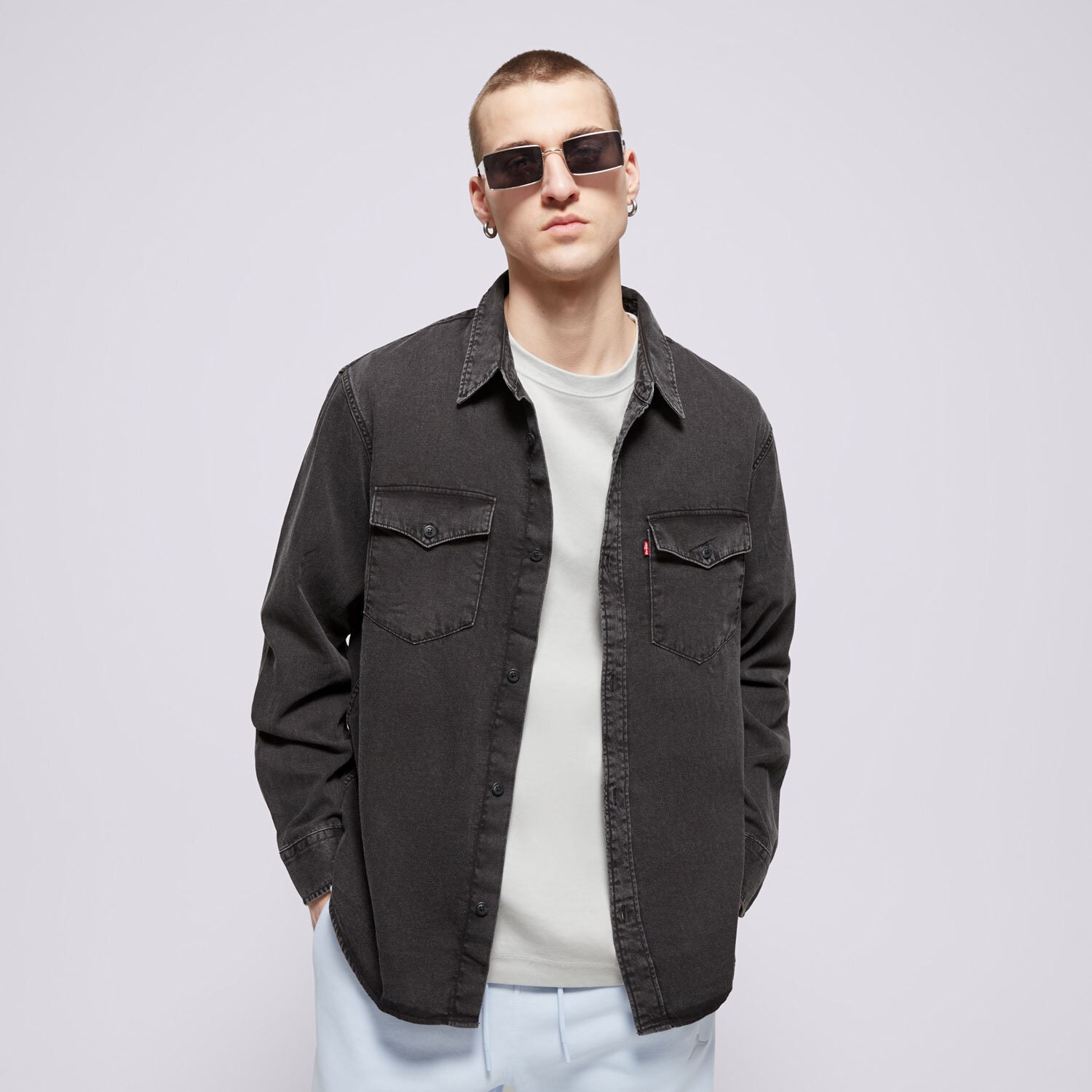 Herren Hemd LEVI'S HEMD RELAXED FIT WESTERN GREYS A1919-0054 Schwarz