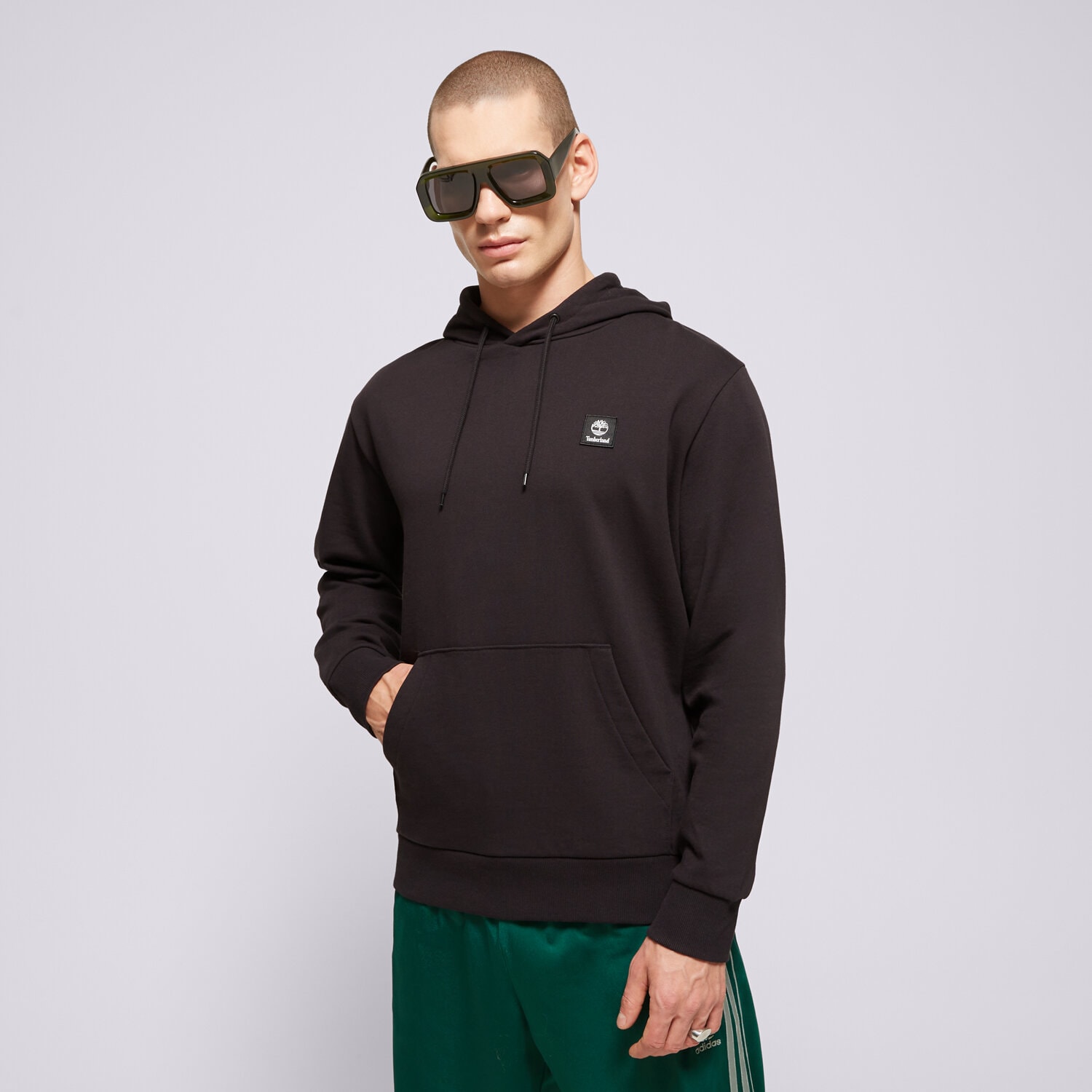 Herren TIMBERLAND HOODIE WOVEN BADGE (LB) HOODIE BLACK TB0A2NFX0011 Schwarz
