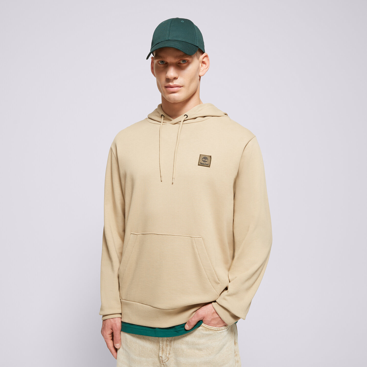 Herren TIMBERLAND HOODIE WOVEN BADGE (LB) HOODIE LEMON PEPPER TB0A2NFXDH41 Beige