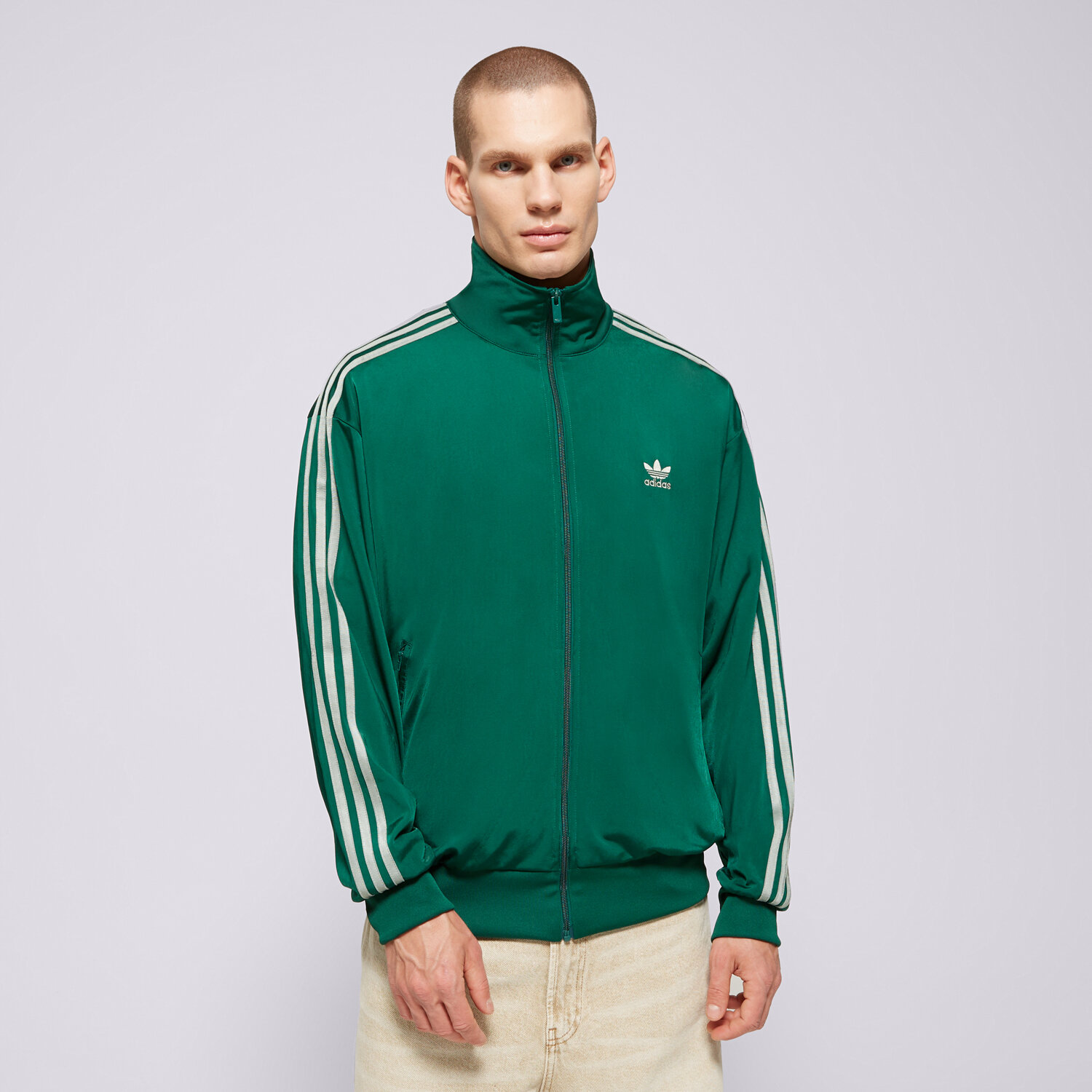 Herren ADIDAS SWEATSHIRT MIT REIßVERSCHLUSS FBIRD TT JP2543 Grün