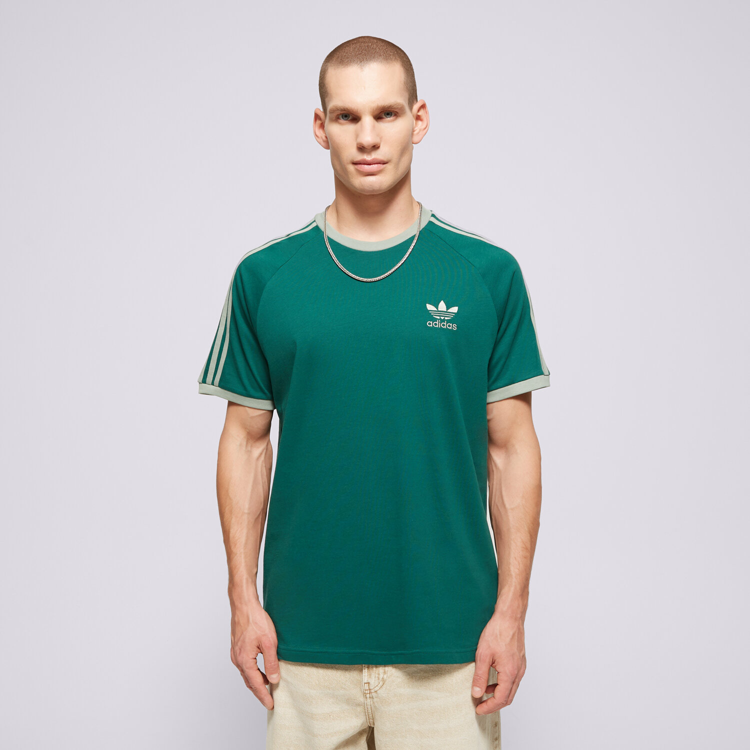 Herren T-Shirt ADIDAS T-SHIRT 3-STRIPES TEE JN7017 Grün