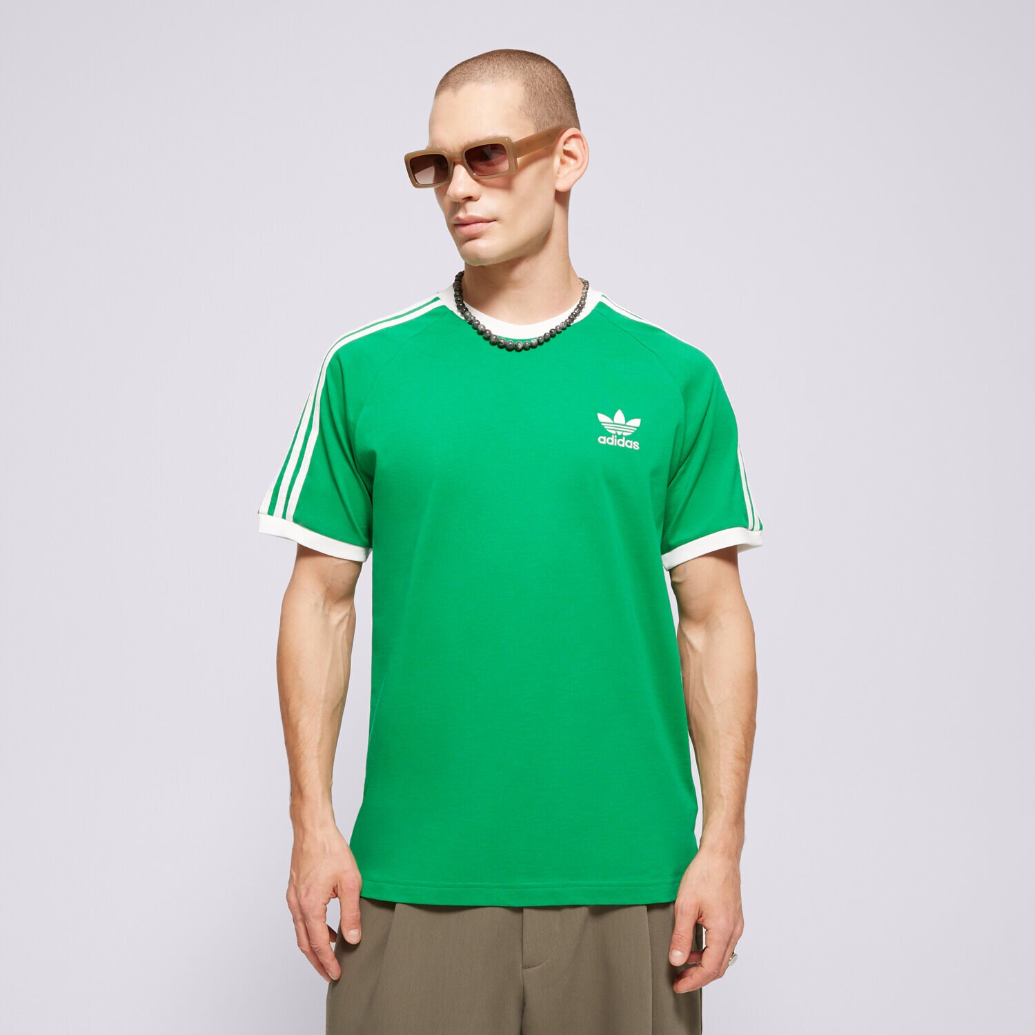 Herren T-Shirt ADIDAS T-SHIRT 3-STRIPES TEE IM0410 Grün
