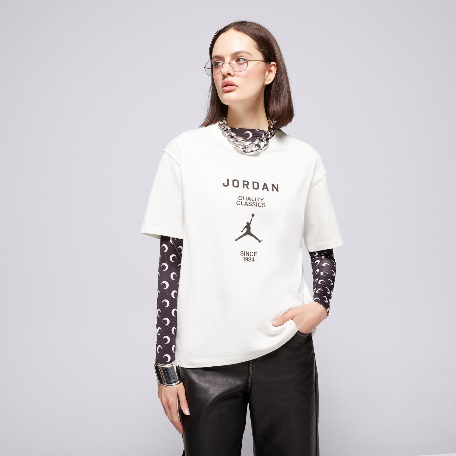 Damen T-Shirt T SHIRT W JORDAN SS GF GFX TEE JQC FZ0617-133 Beige