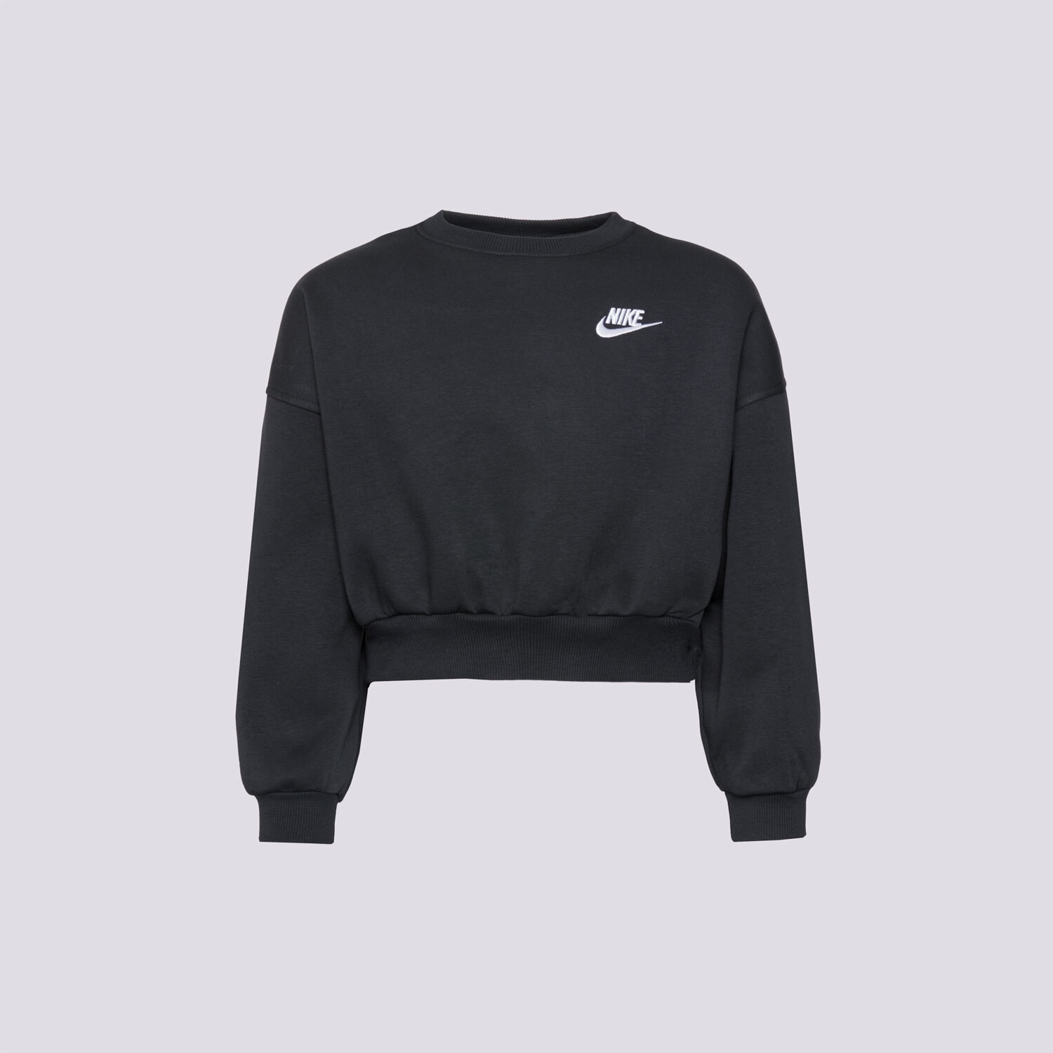 Kinder NIKE SWEATSHIRT G NSW CLUB FLC BXY CRW LBR GIRL FZ9244-010 Schwarz