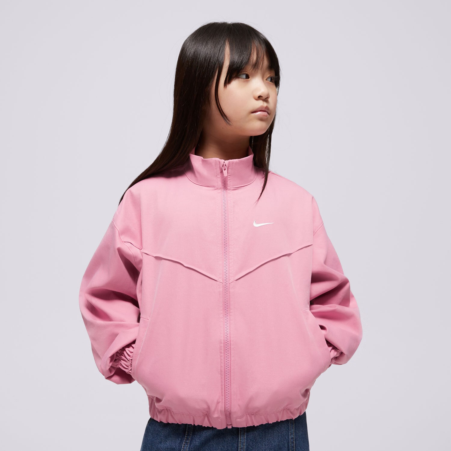 Kinder Übergangsjacke NIKE JACKE G NSW LTWT OVRSZD JKT STY STAR GIRL FZ5557-646 Rosa
