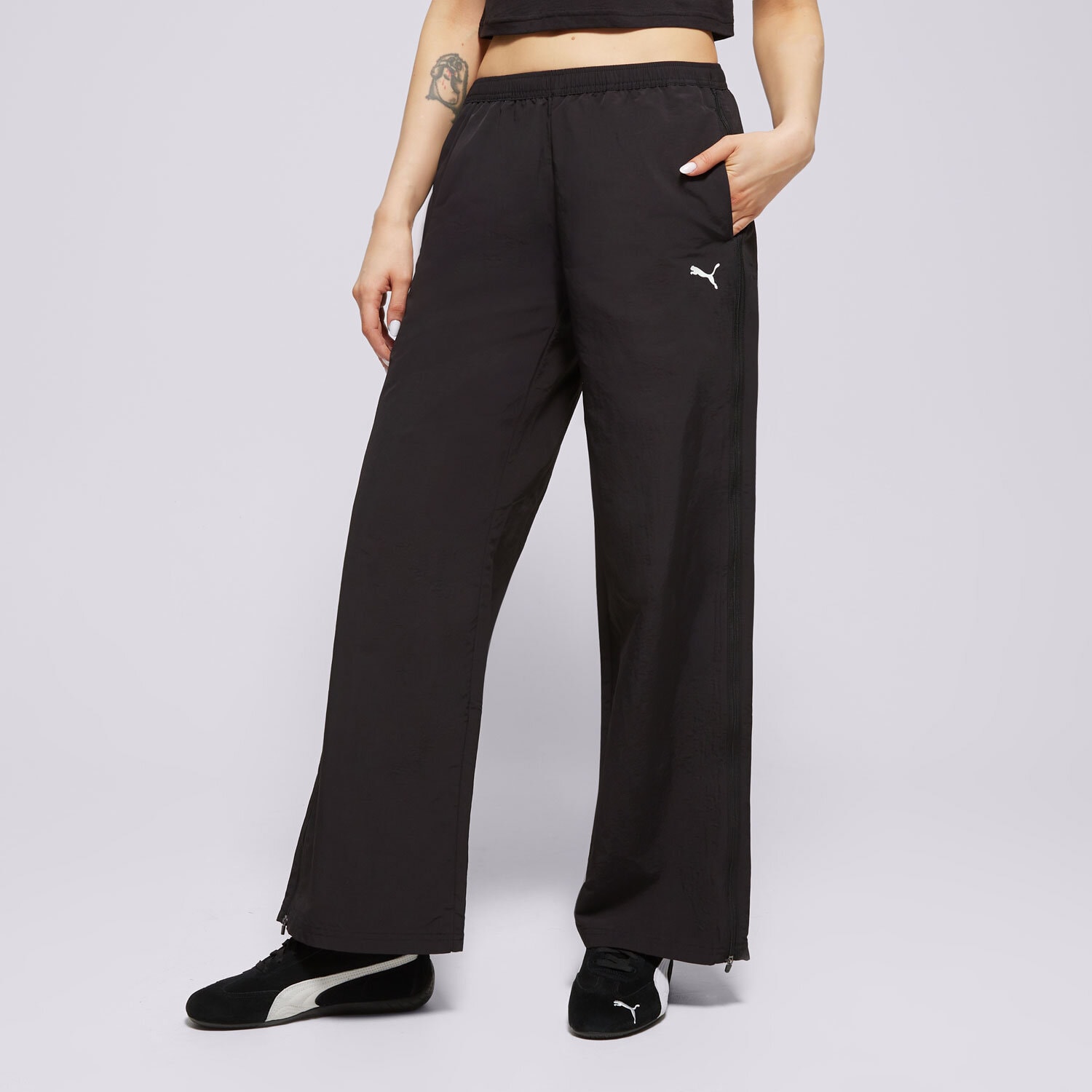 Damen Hosen PUMA HOSE RELAXED WOVEN ZIP-OFF PANTS OP 629808 01 Schwarz