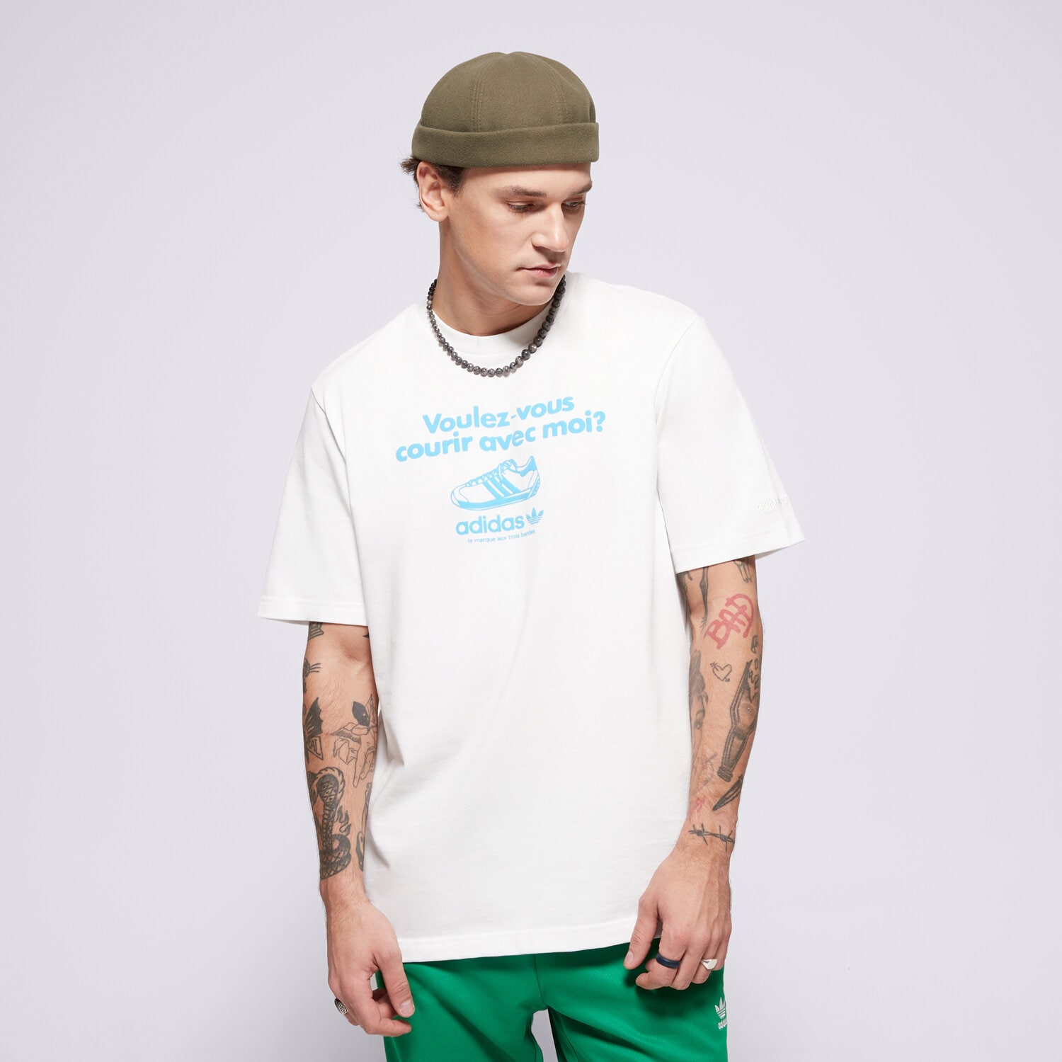 Herren T-Shirt ADIDAS T-SHIRT GRFX TEE JC8365 Weiß