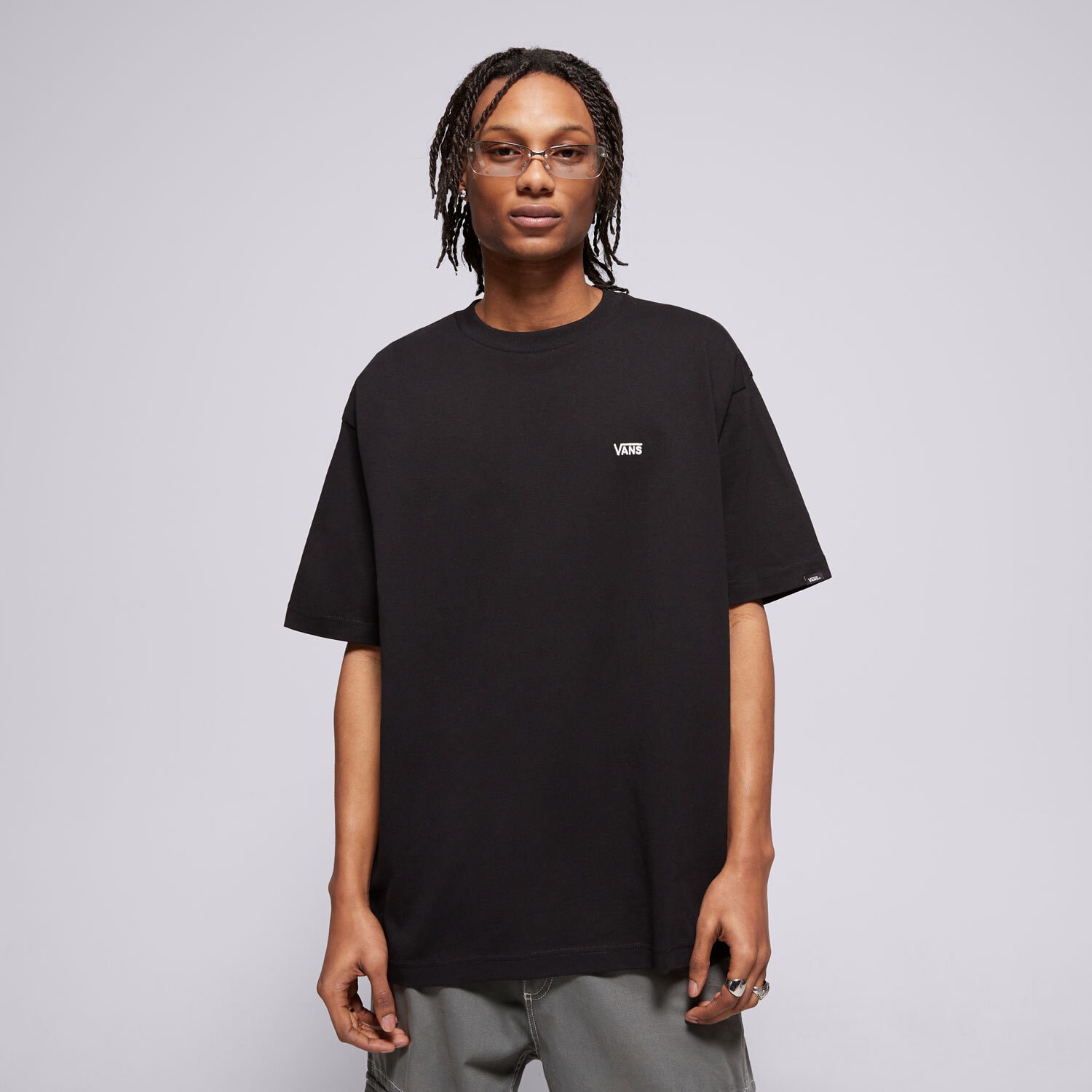 Herren T-Shirt VANS T-SHIRT LEFT CHEST II LOOSE SS VN000P1PBLK1 Schwarz
