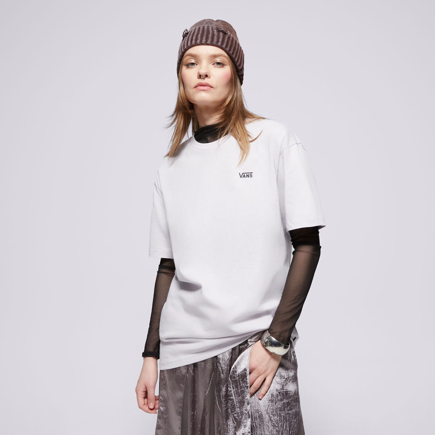 Damen T-Shirt VANS T-SHIRT LEFT CHEST LOGO TEE EM VN0A7RSRUUI1 Violet