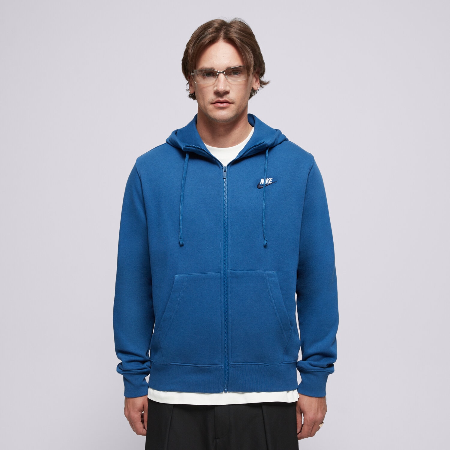 Herren NIKE SWEATSHIRT MIT REIßVERSCHLUSS   Z KAPTUREM M NSW CLUB D DQ8384-476 Blau
