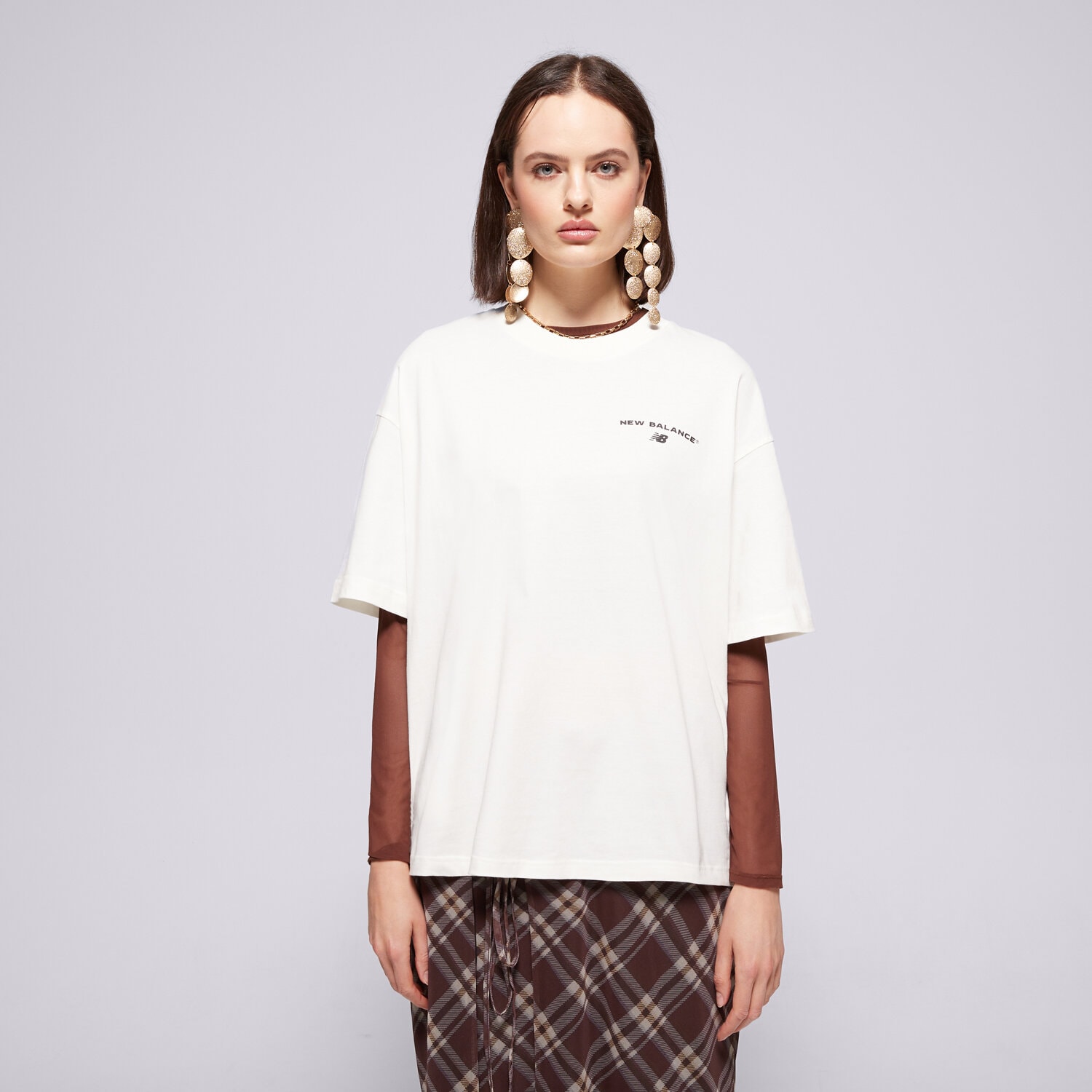 Damen T-Shirt NEW BALANCE T-SHIRT REIMAGINED OVERSIZED WT51529SST creme