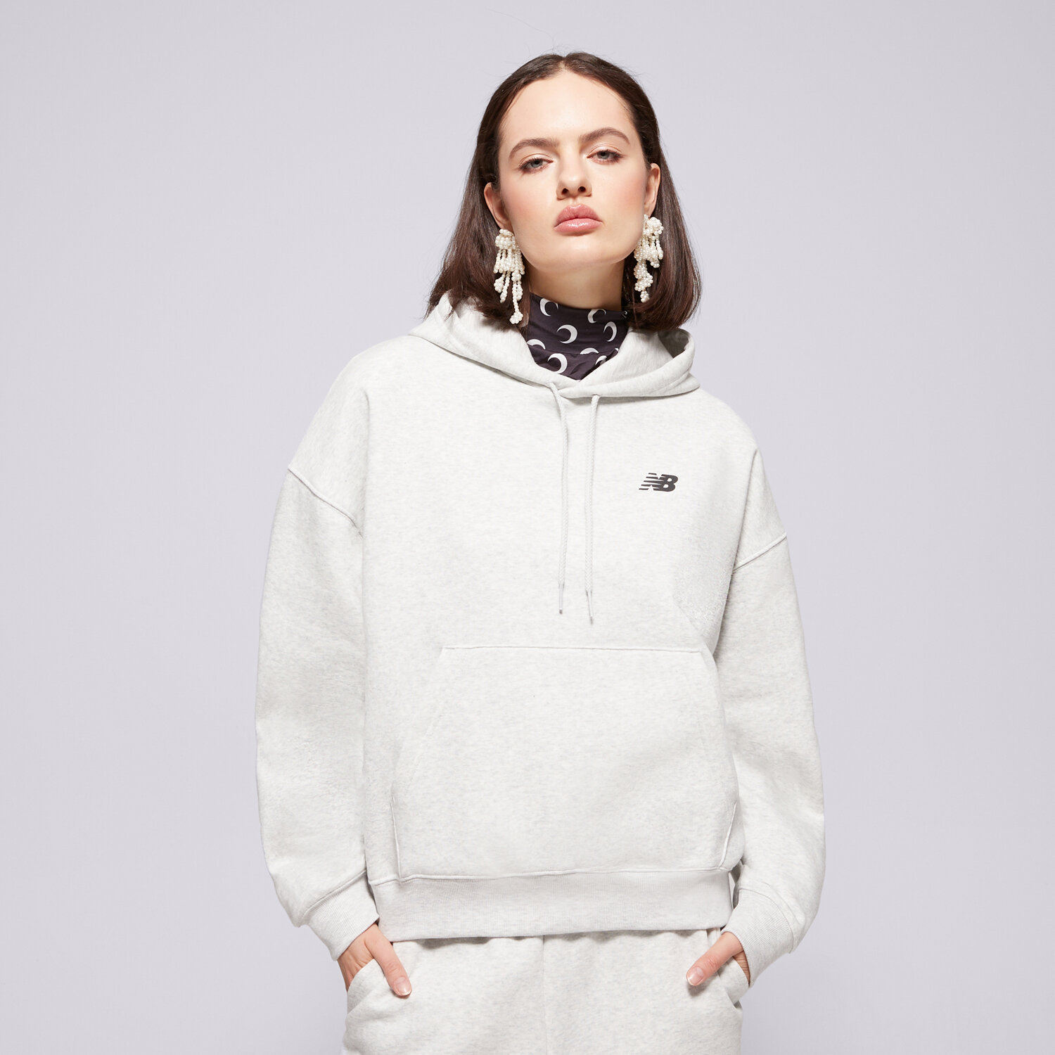 Damen NEW BALANCE HOODIE REIMAGINED WT51518AHH Grau