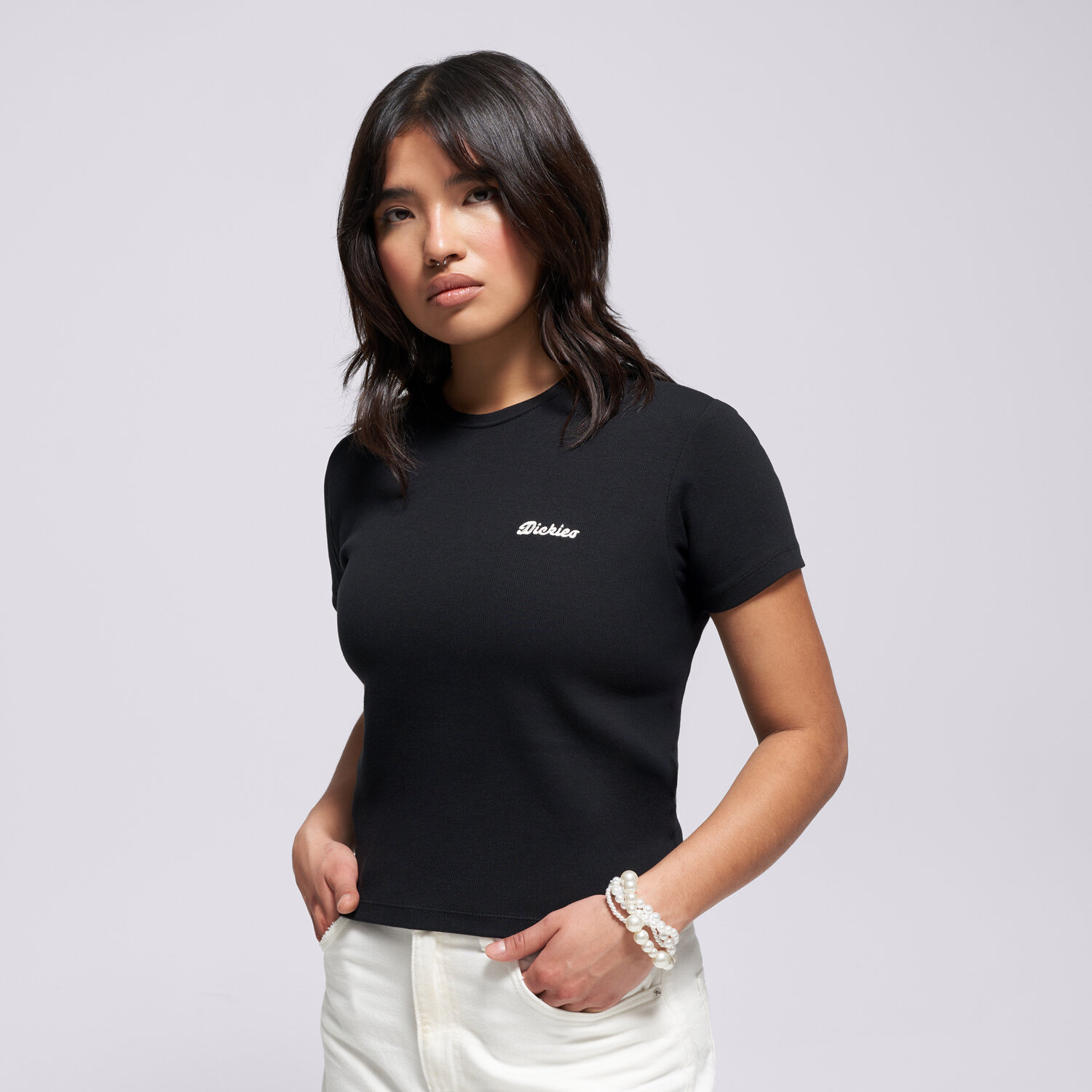 Damen T-Shirt DICKIES T-SHIRT LEWISTOWN EMBRO SS TEE W DK0A4Z8JBLK1 Schwarz