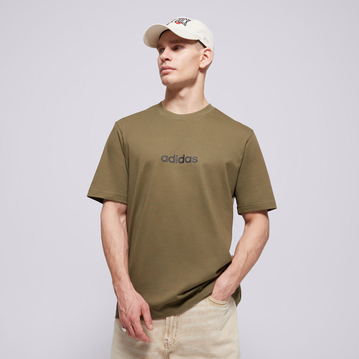 Herren T-Shirt ADIDAS T-SHIRT M LIN SJ T JE9001 Khaki