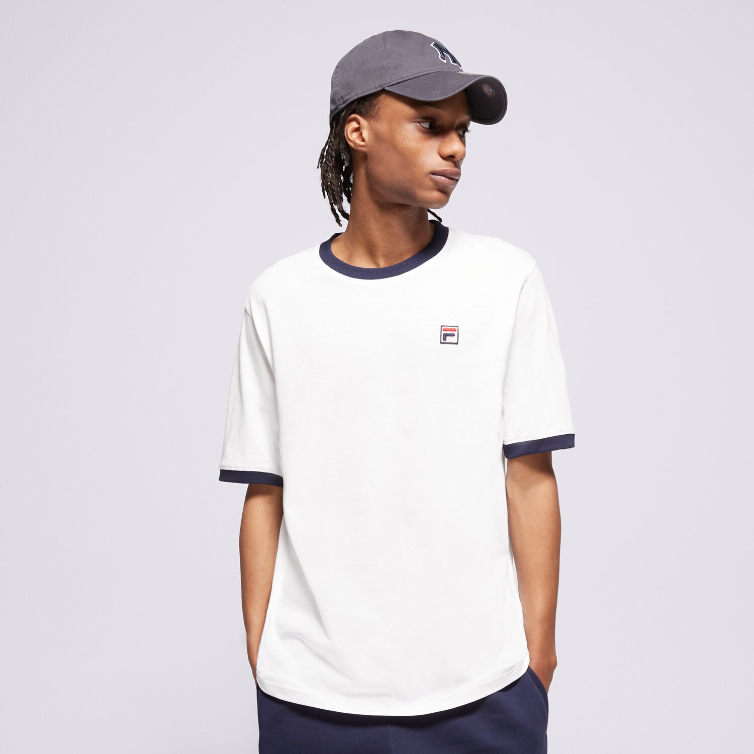 Herren T-Shirt FILA T-SHIRT CONTRAST RIB TEE LM1836AT101 Weiß