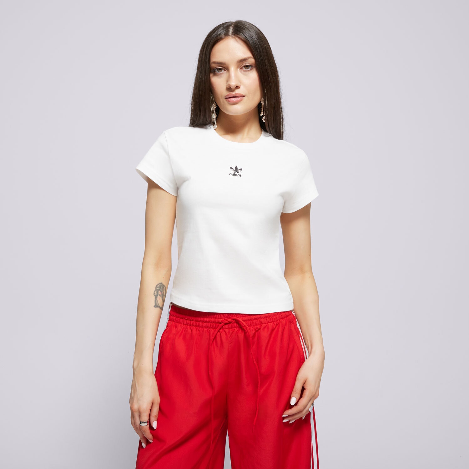 Damen T-Shirt ADIDAS T-SHIRT ESS SLIM TEE JC8973 Weiß