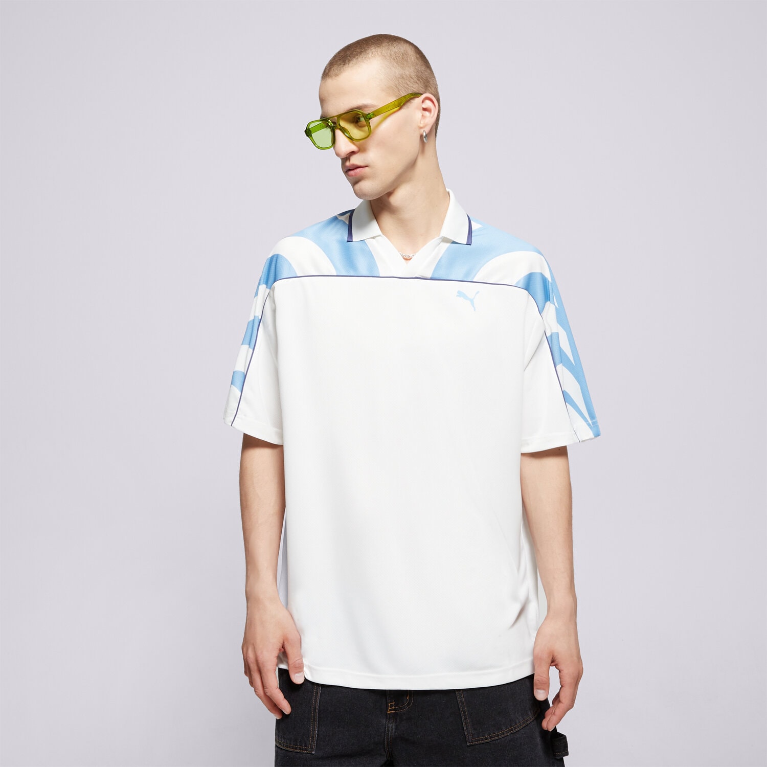 Herren T-Shirt PUMA T-SHIRT FUTURE.PUMA.ARCHIVE RELAXED FOOTBALL JERSEY 629687 02 Weiß